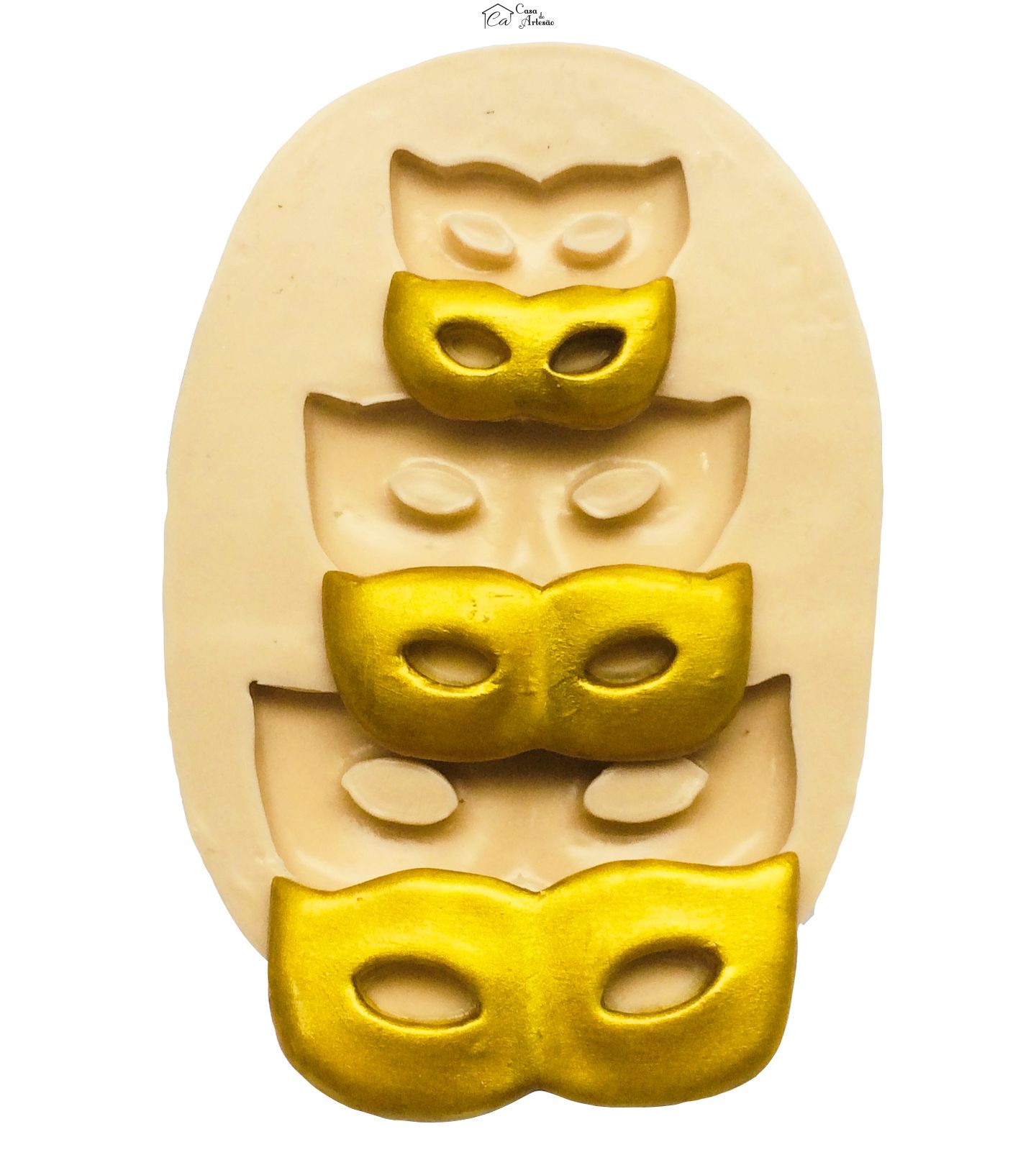 Molde de silicone - Mascara Lisa - 03 Tamanhos - P221