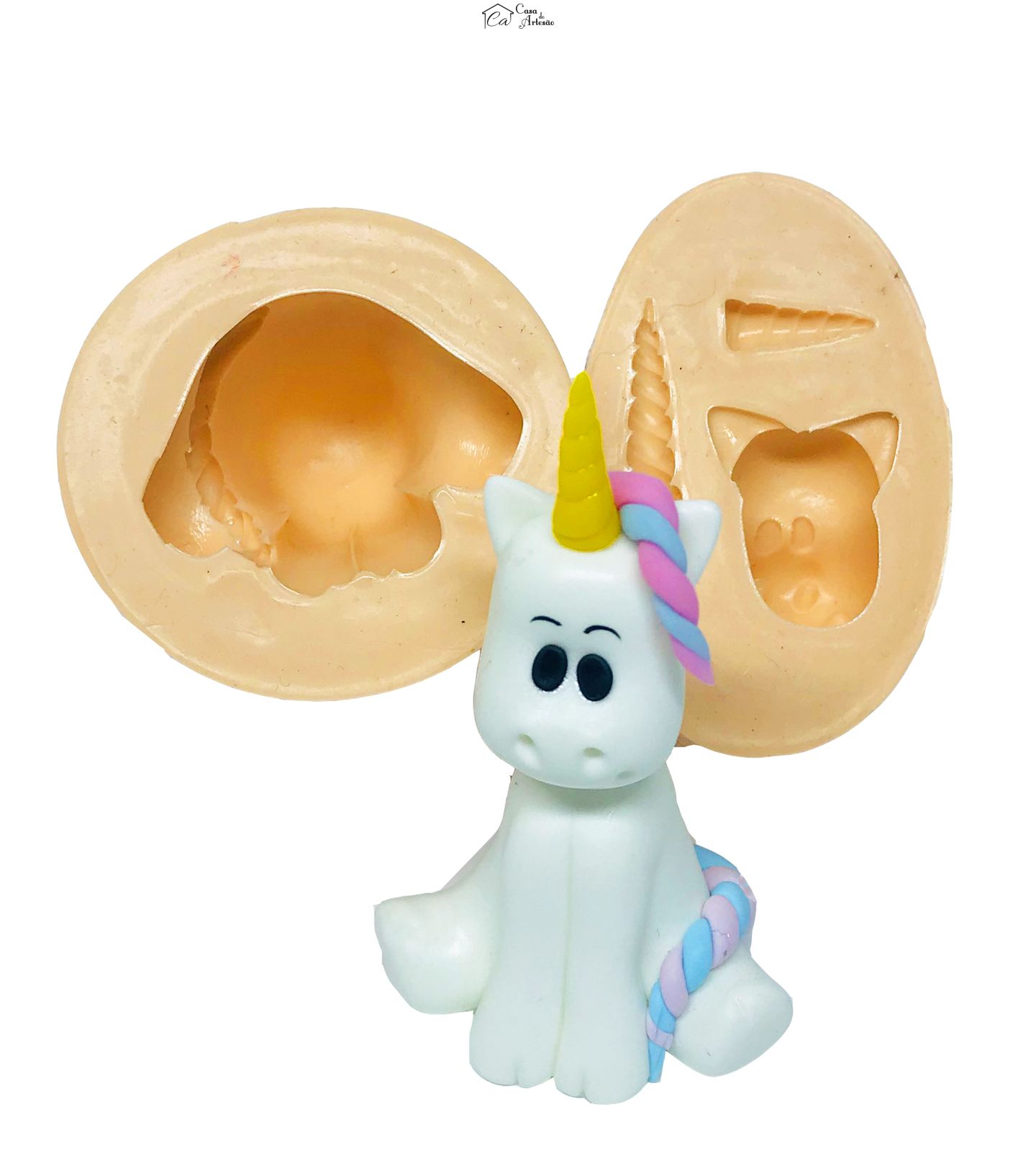 Molde de silicone - Unicornio - Unicornio 3D - Medio - P633/PE