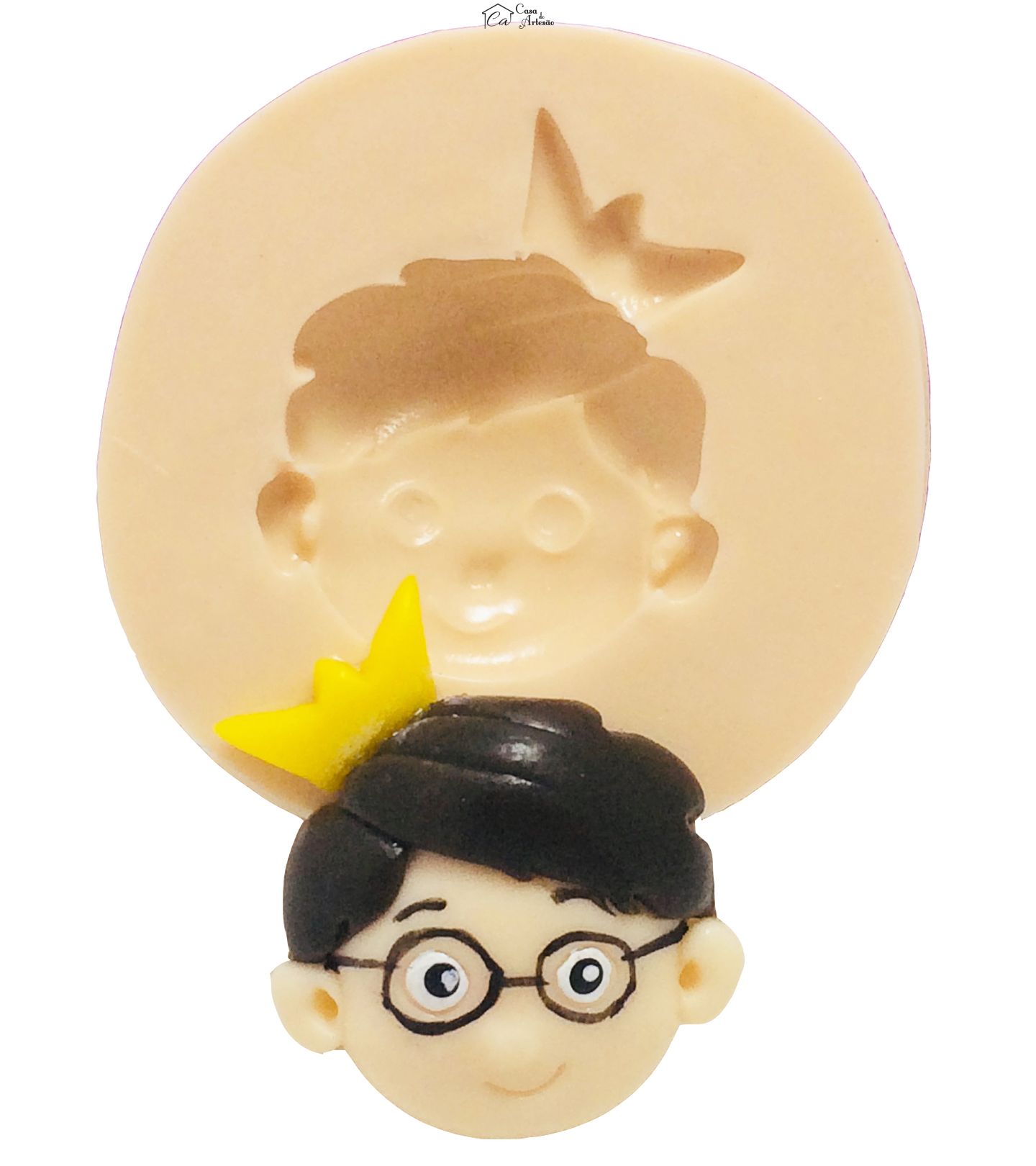 Molde de silicone - Daniel Tigre - Rosto Principe Wednesday - Pequeno - P378