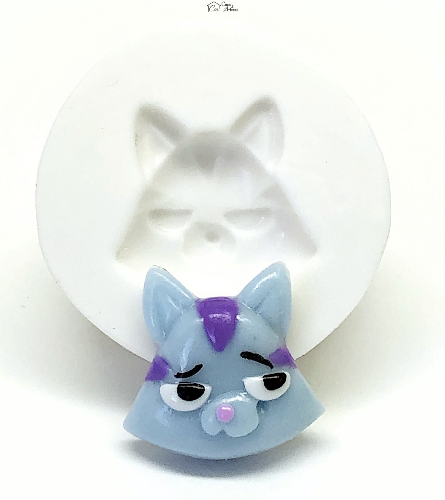 Molde de silicone - A Casa Magica da Gabby  - Rosto Catrat - Pqueno - P1117