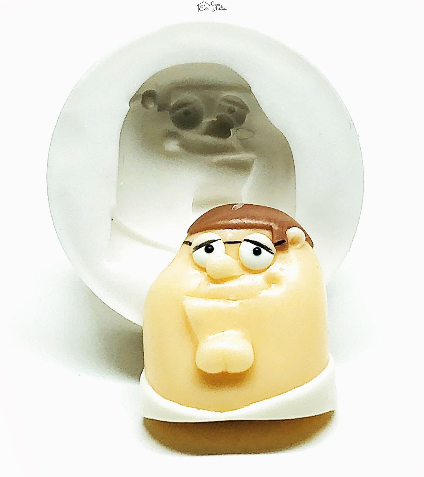 Molde de silicone - Uma Familia da Pesada - Rosto Peter - Medio - P964