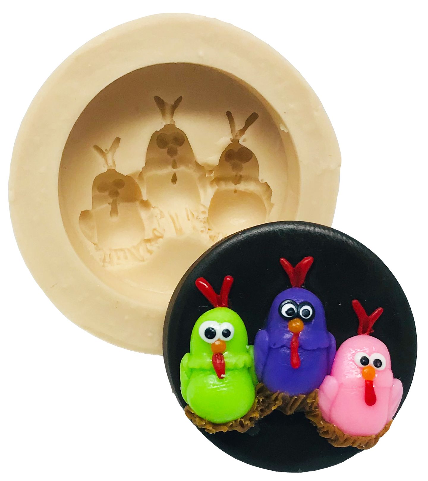 Galinha Pintadinha com Base - Galinhas Cantoras - Pequena - P501