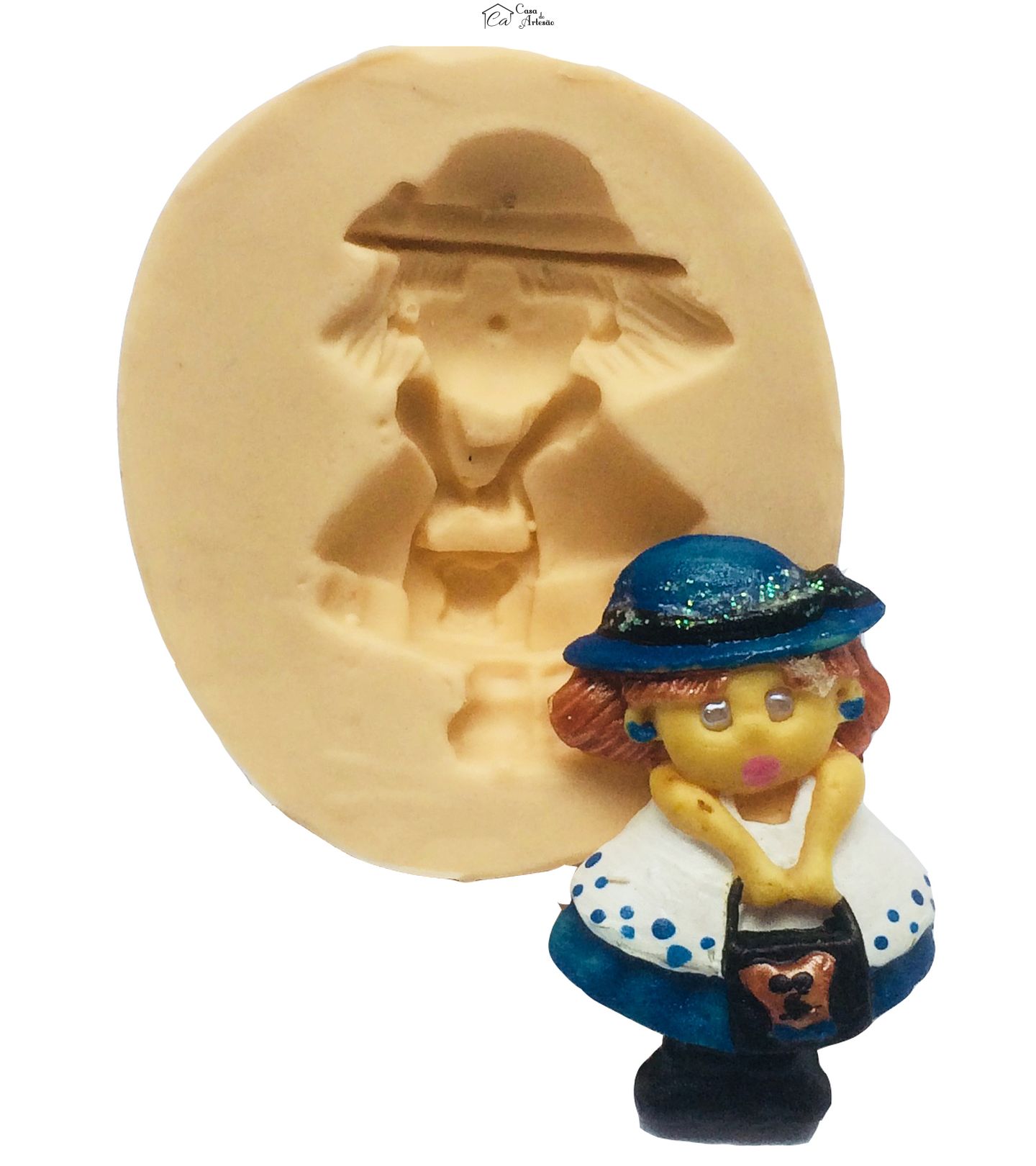 Molde de silicone - Menina c/ Bolsa