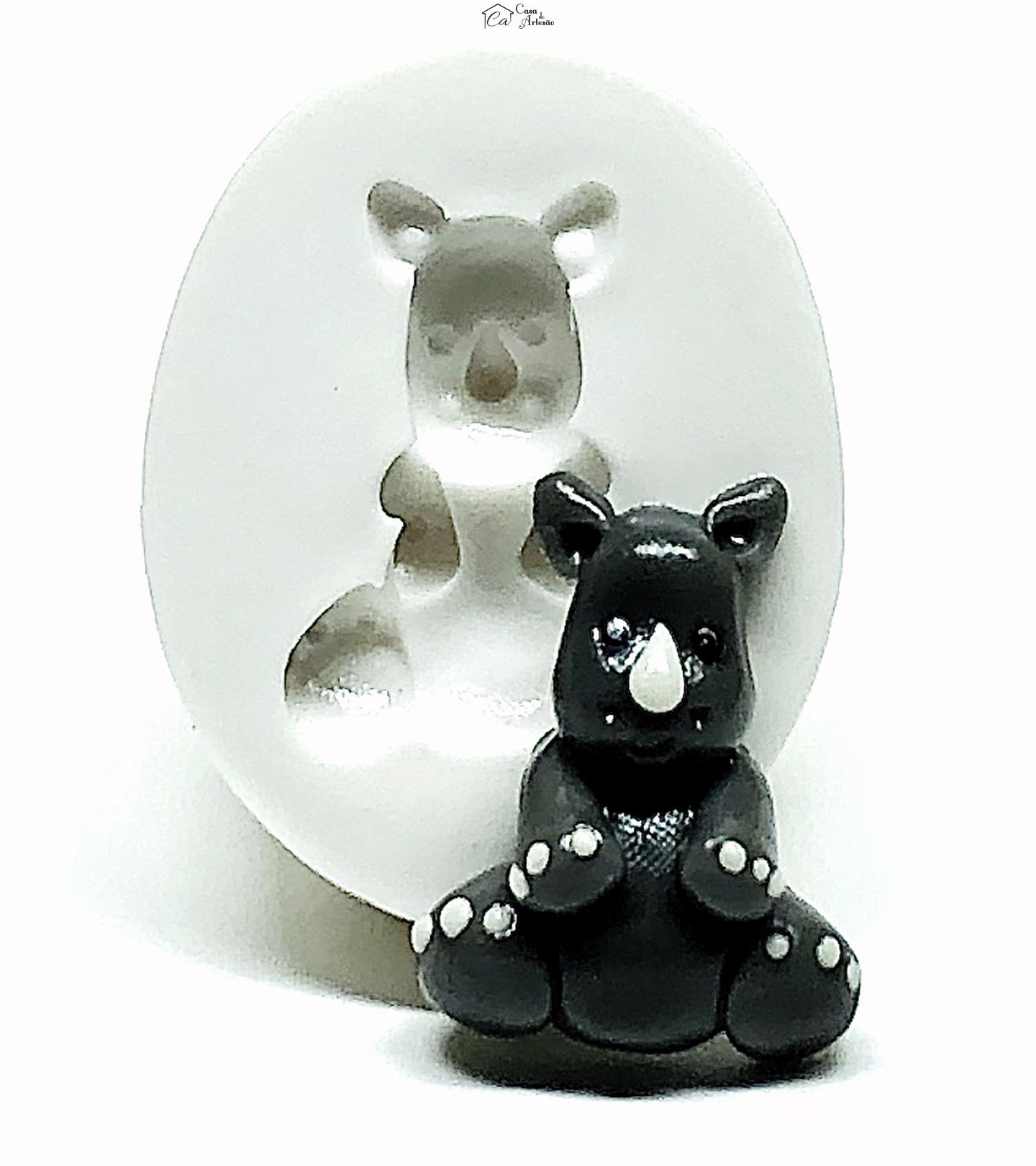 Molde de silicone - Rinoceronte Baby - Pequeno - P962