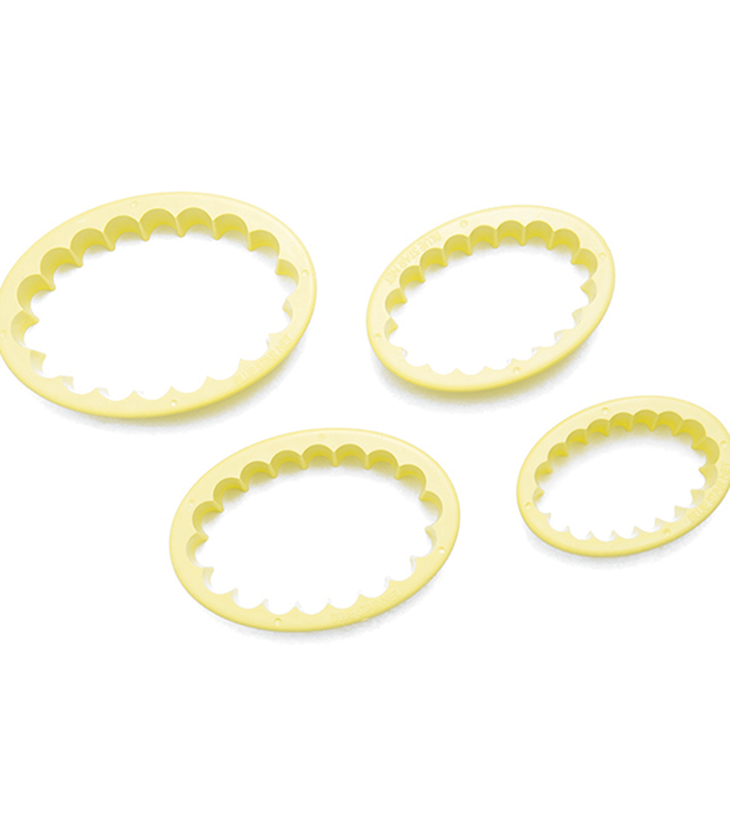 Cortador Blue Star - Oval Babado - 04 pç- Cod.8270