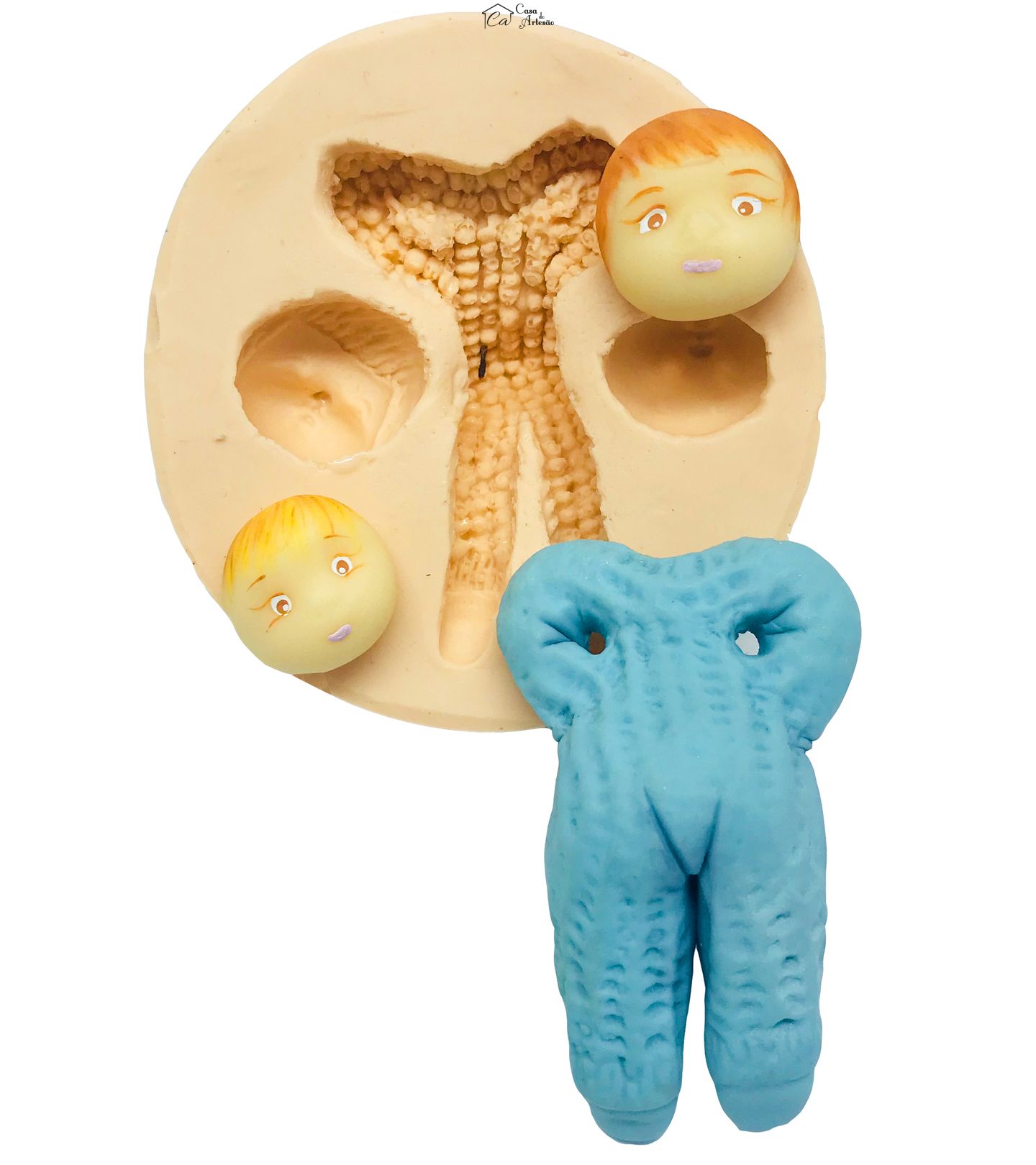 Molde de silicone - Macacão de Bebê c/ Rosto