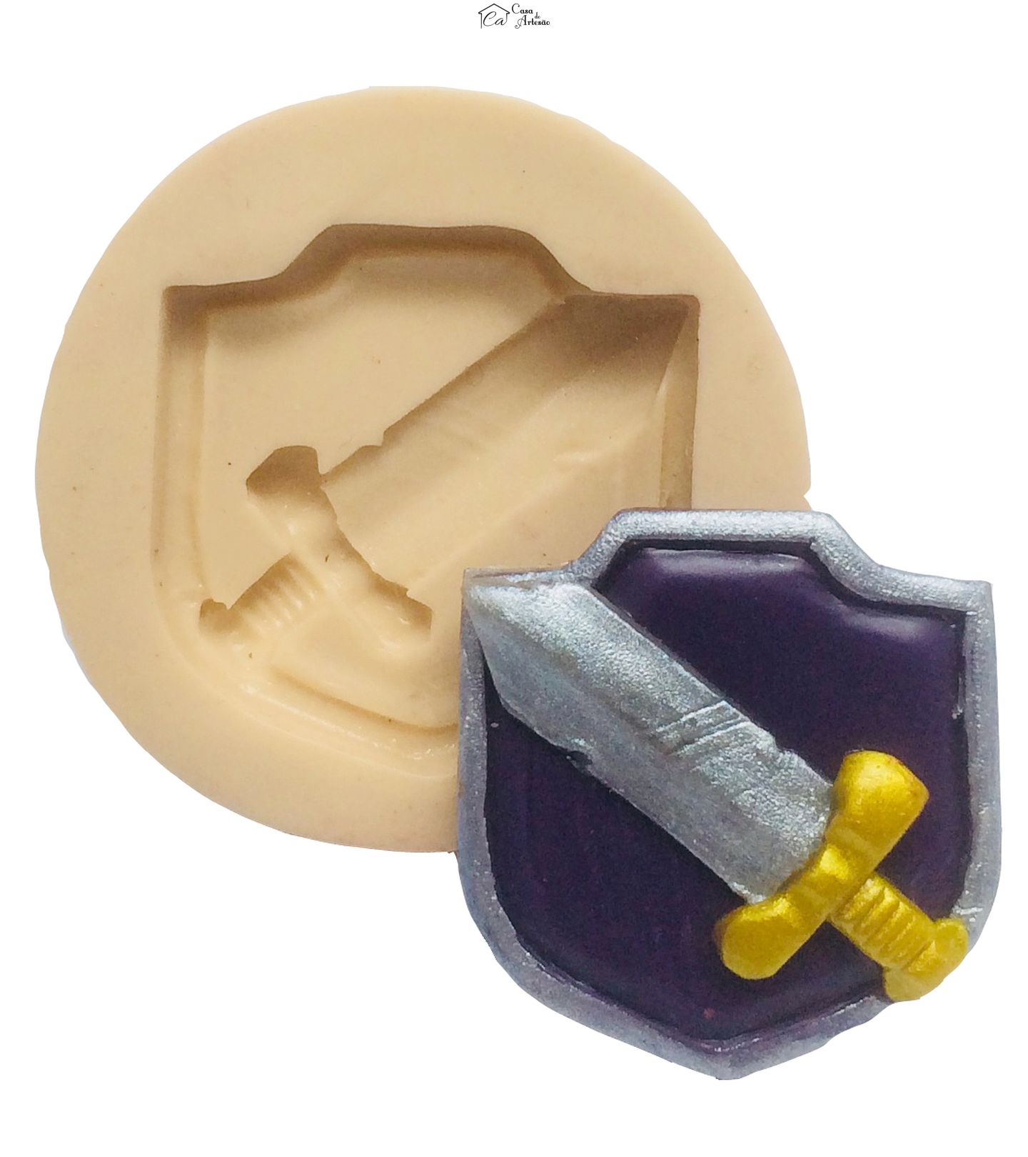 Molde de silicone - Clash Royale - Escudo 01 - Grande - P203