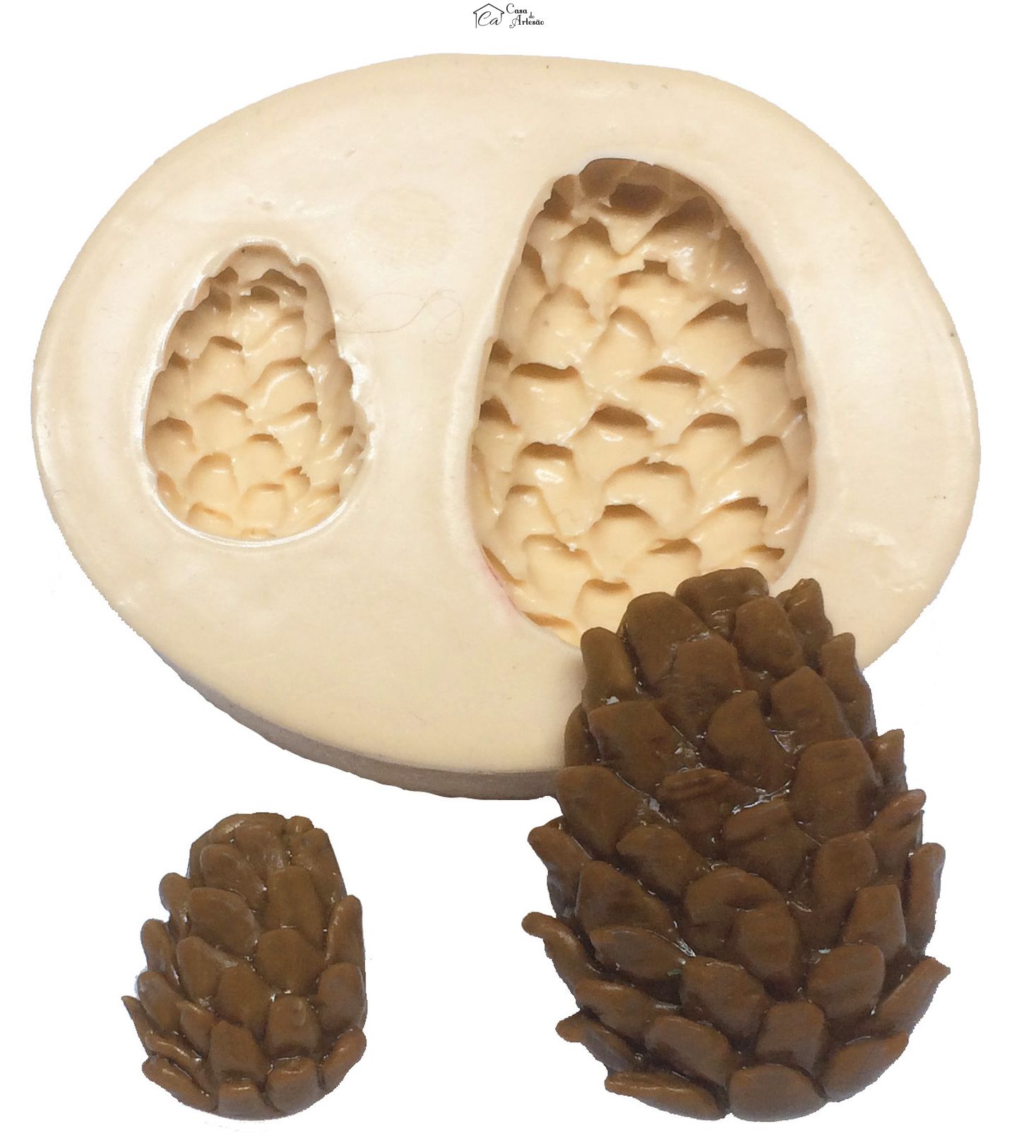 Molde de silicone - Pinha - 02 Tamanhos - P260