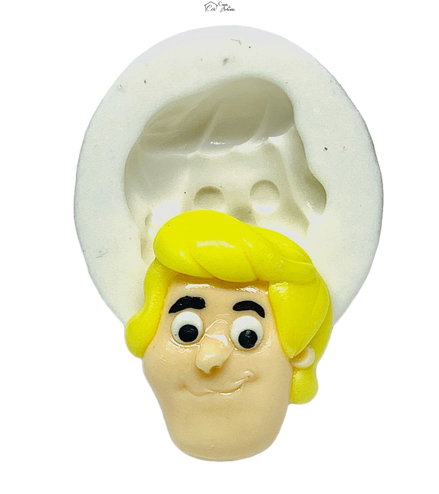 Molde de silicone - Scooby Doo - Rosto Fred - Medio - P1236