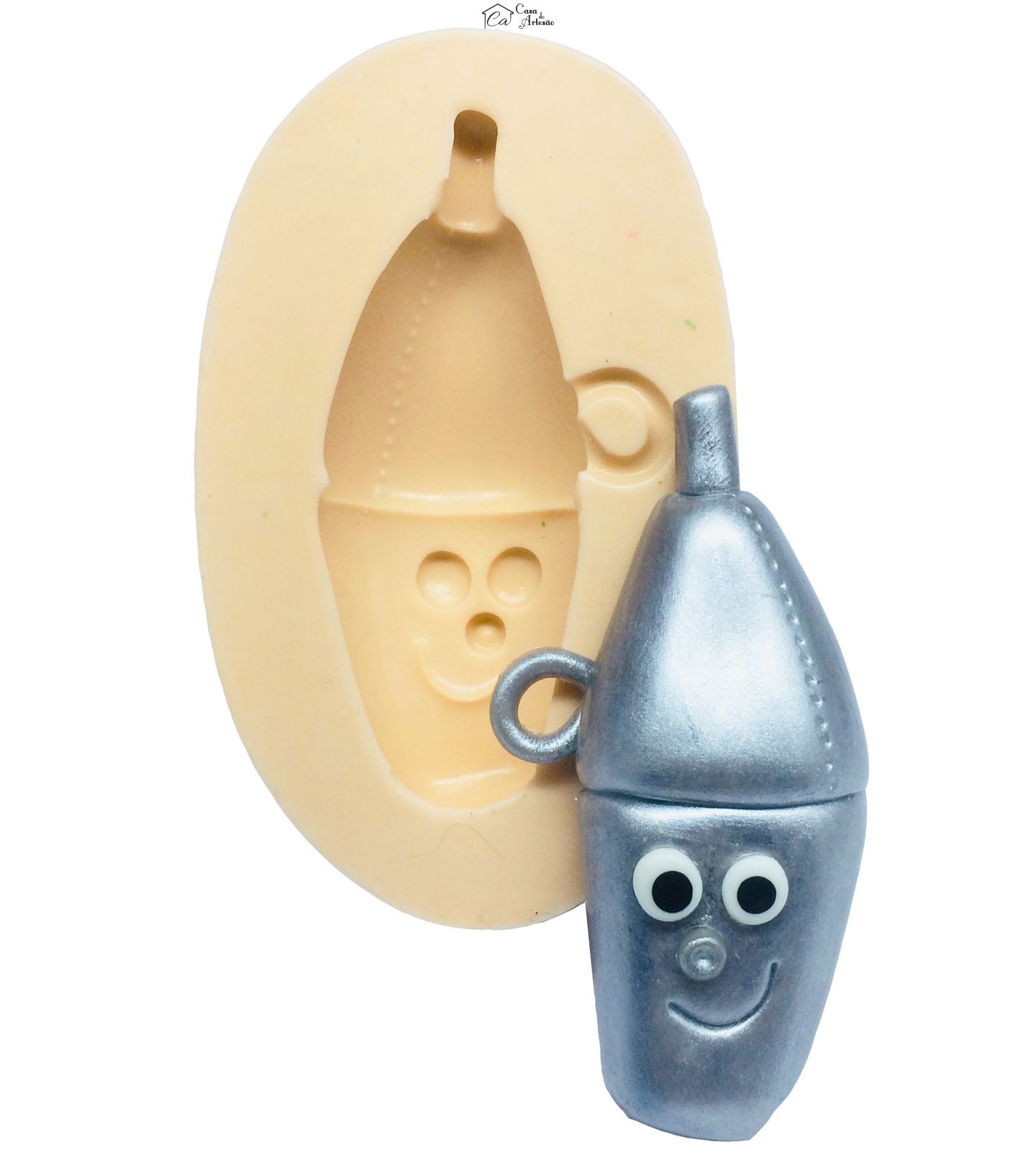 Molde de silicone - Magico de Oz - Rosto Homem de Lata Grande - P327