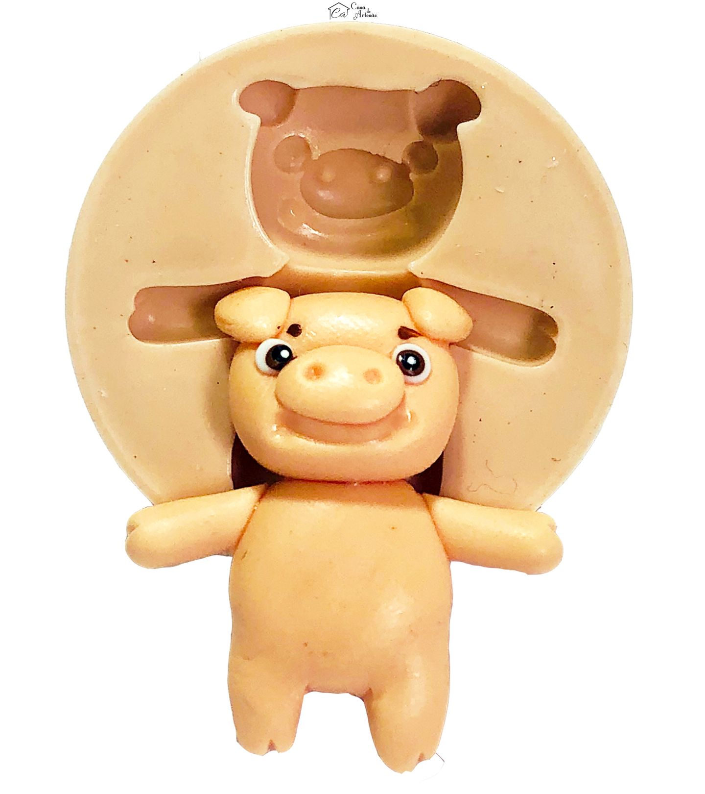 Molde de silicone - Baby Tv - Porco - Medio - P708