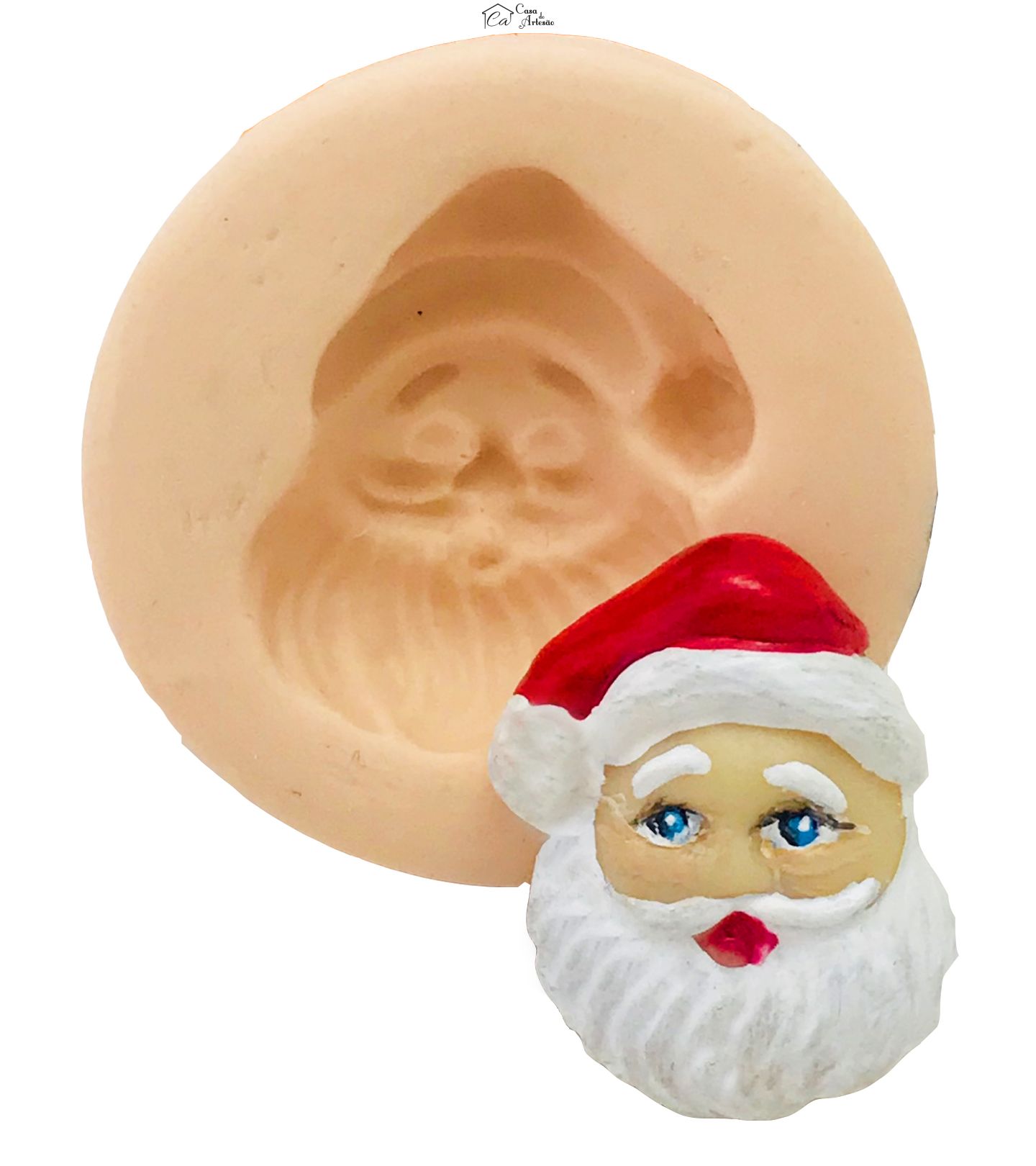 Molde de silicone - Rosto Papai Noel Pequeno - P01
