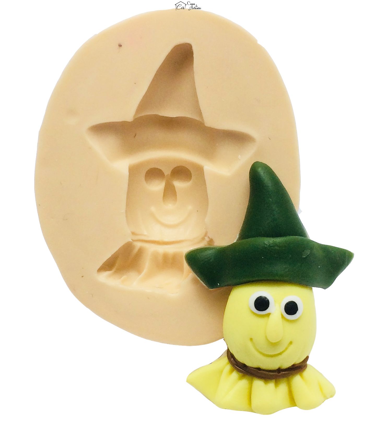 Molde de silicone - Magico de Oz - Rosto Espantalho Pequeno - P315