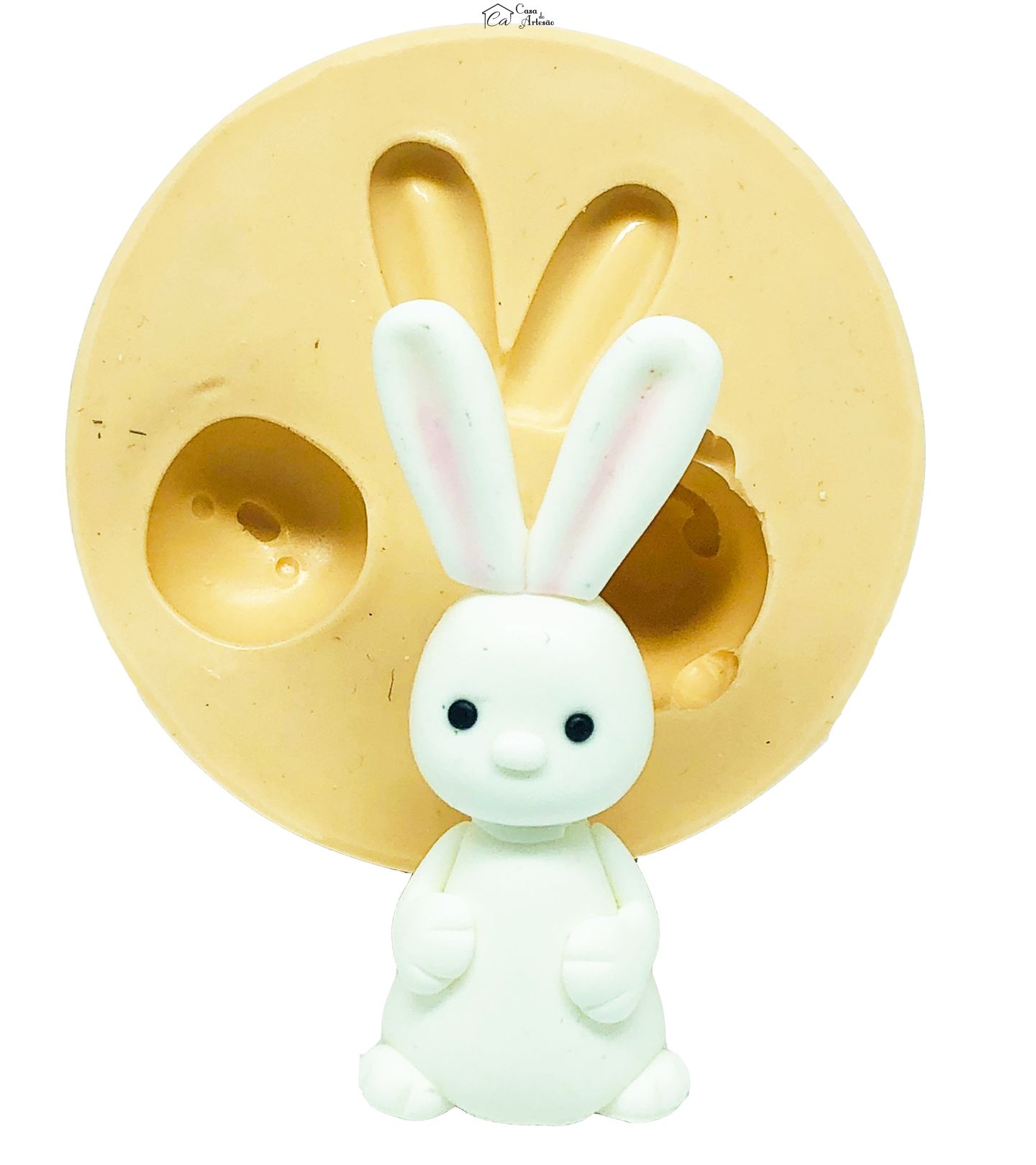 Molde de silicone - Coelho II - Corpo Tridimensional - Grande - P653