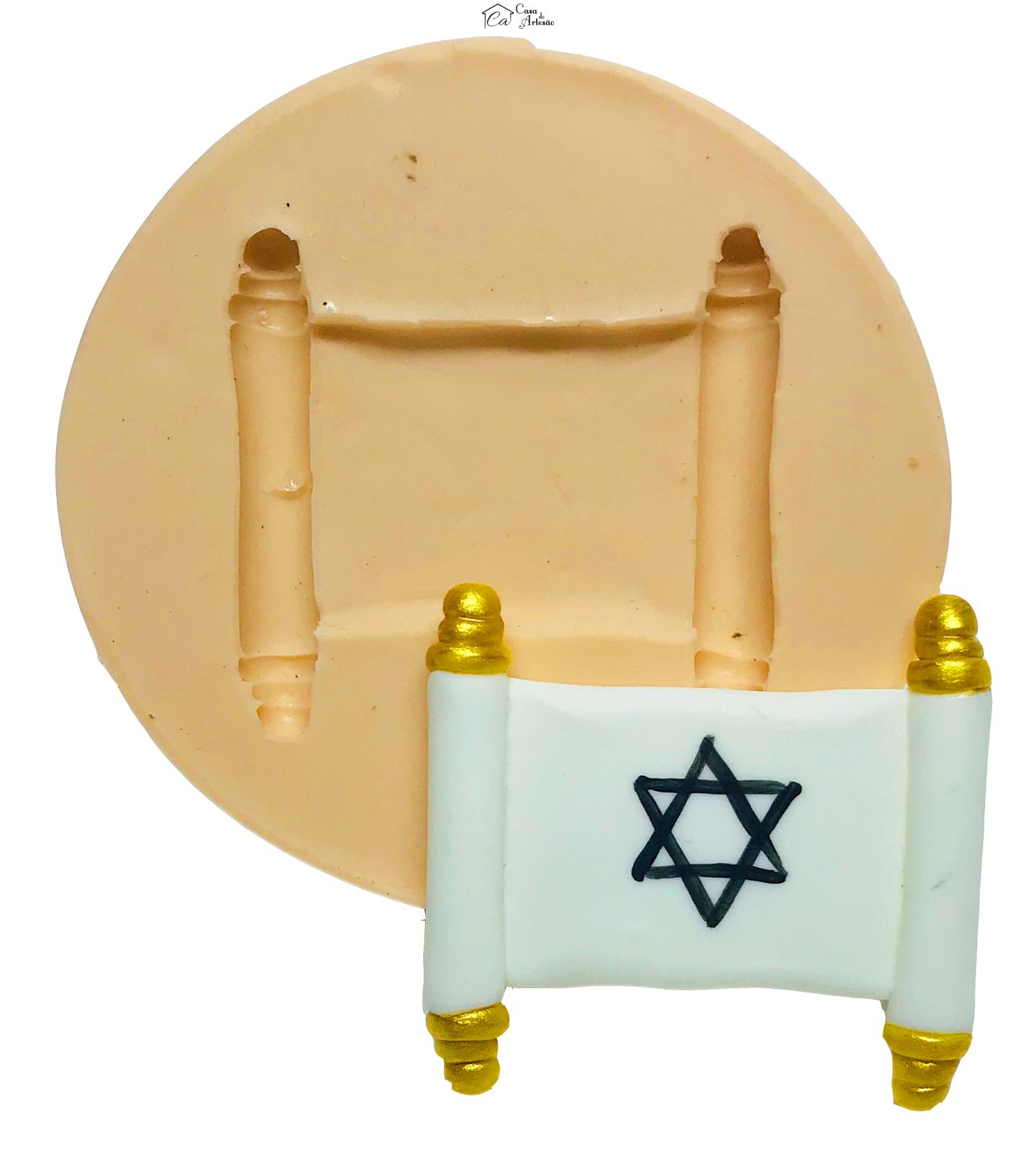 Molde de silicone - Simbolo Judaico - Torá - Medio - P542