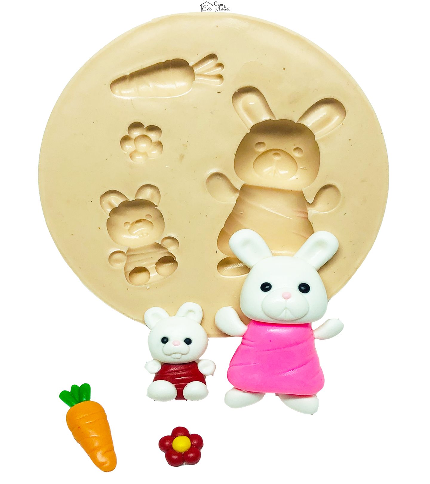Molde de silicone - Coelho - Kit - Medio - P720