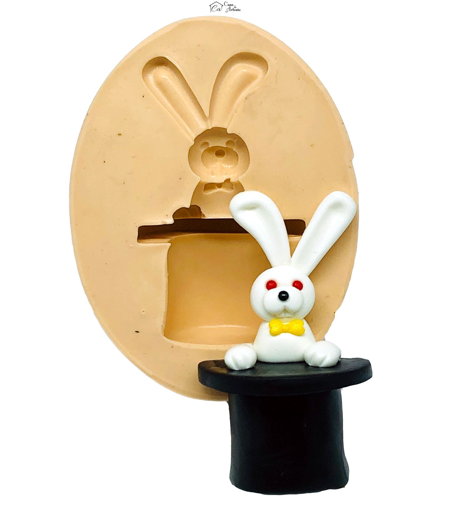 Molde de silicone - Circo - Coelho na Cartola - Grande - P653