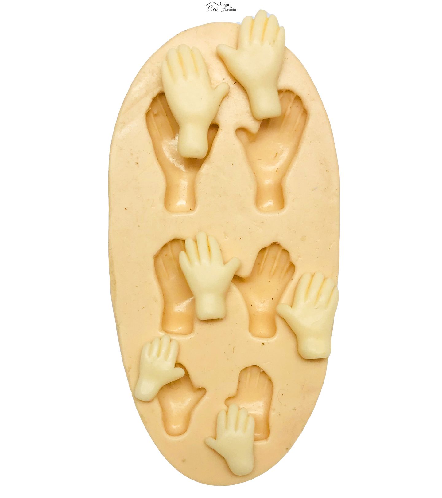 Molde de silicone - Mãos (3 Pares) - Pequeno