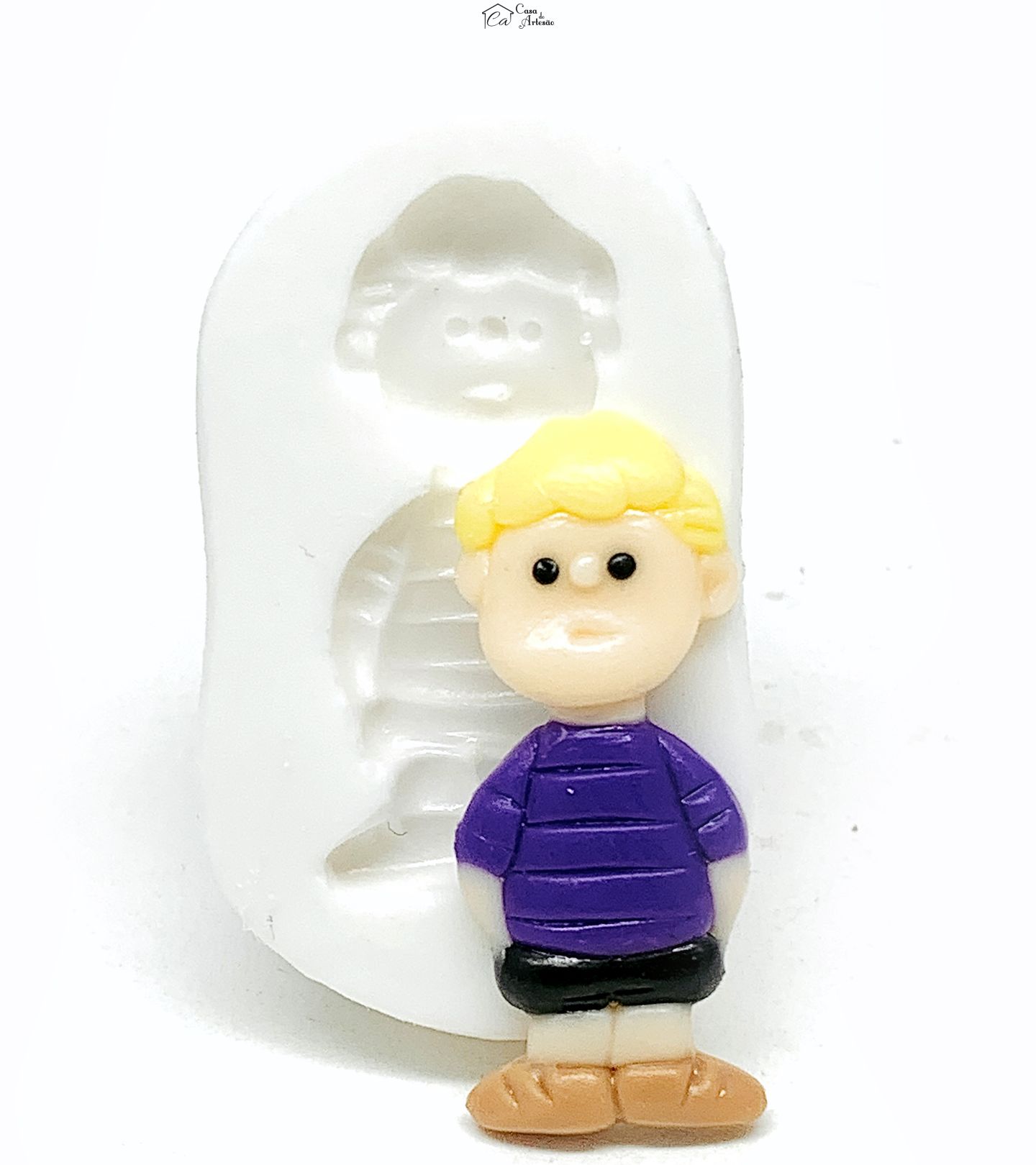 Molde de silicone - Turma do Snoopy - Schroeder - Pequeno - P1136