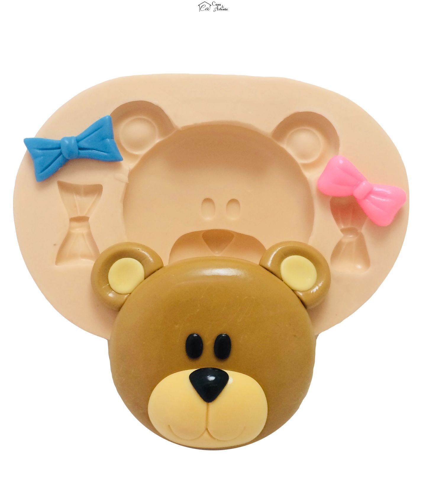 Molde de silicone - Rosto Urso - Grande - P379