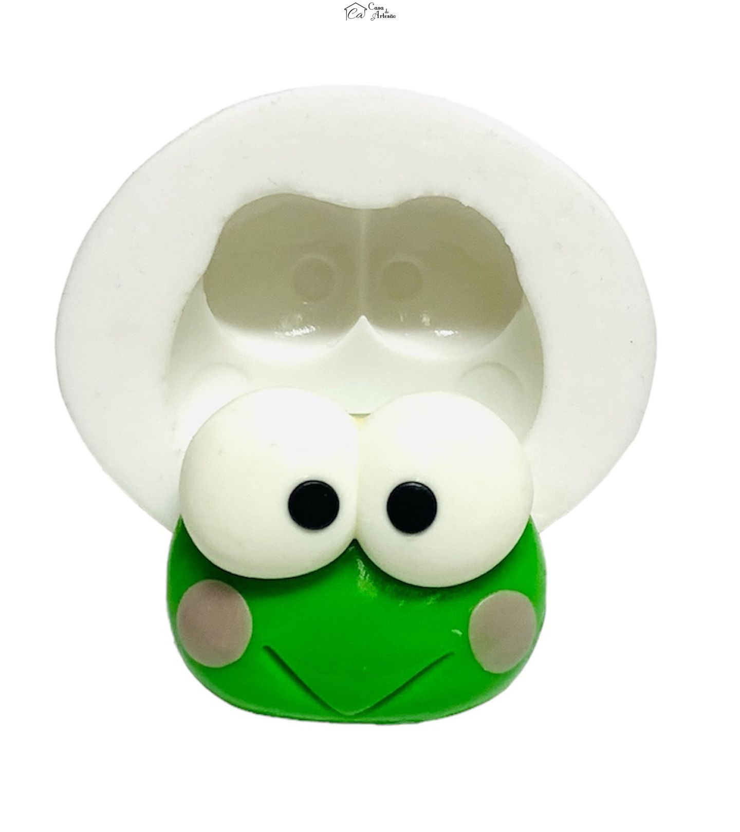 Molde de silicone - Hello Kitty - Rosto Keroppi - Grande - P1245