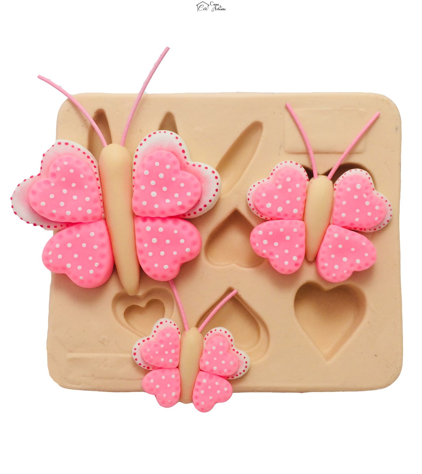 Molde de silicone - Borboleta 3 Tamanhos - Pe