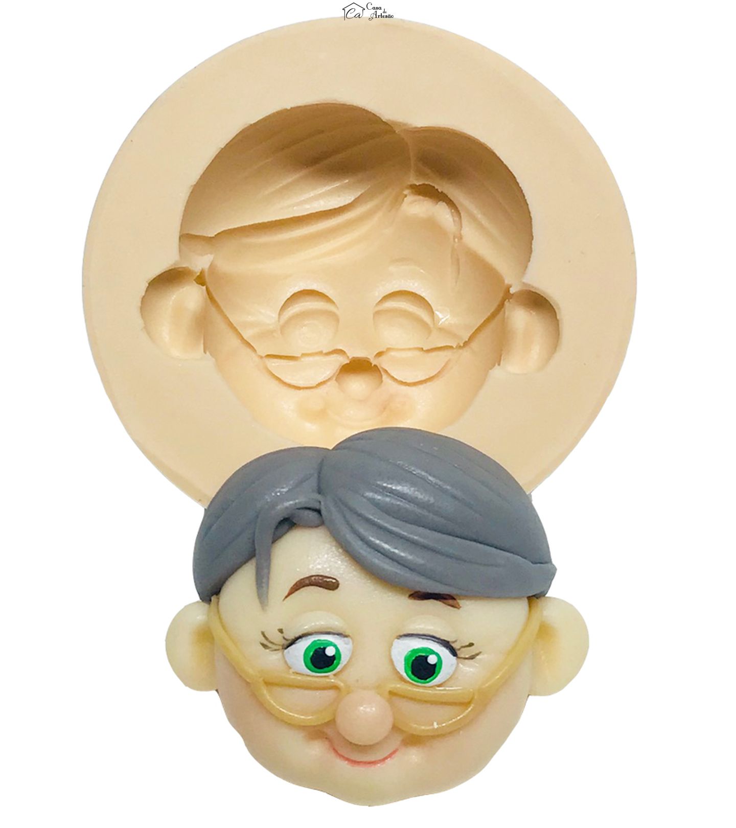 Molde de silicone - Up! Altas Aventuras - Rosto Ellie - Grande - P547