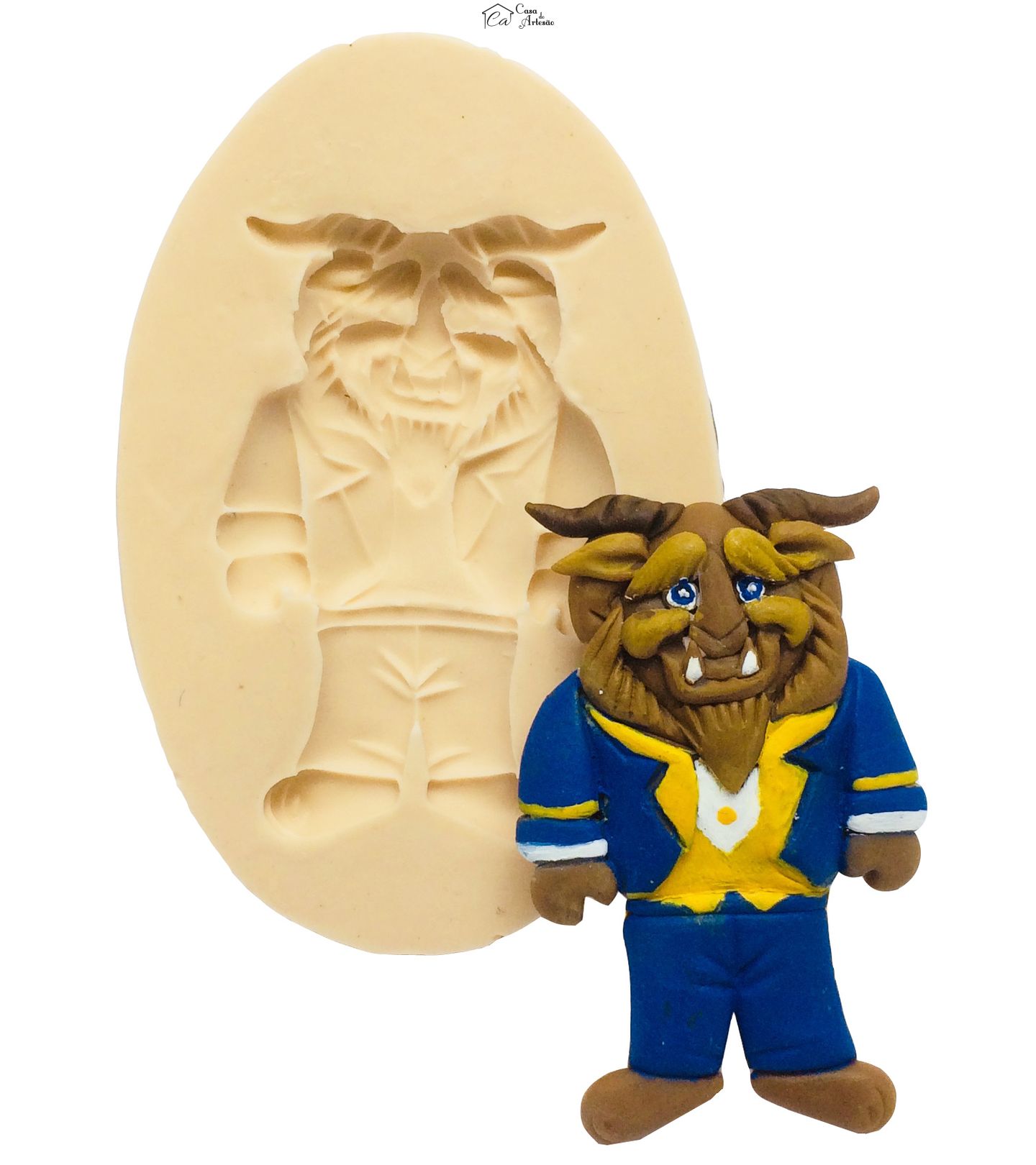 Molde de silicone - A Bela e A Fera - Fera Pequena - P183