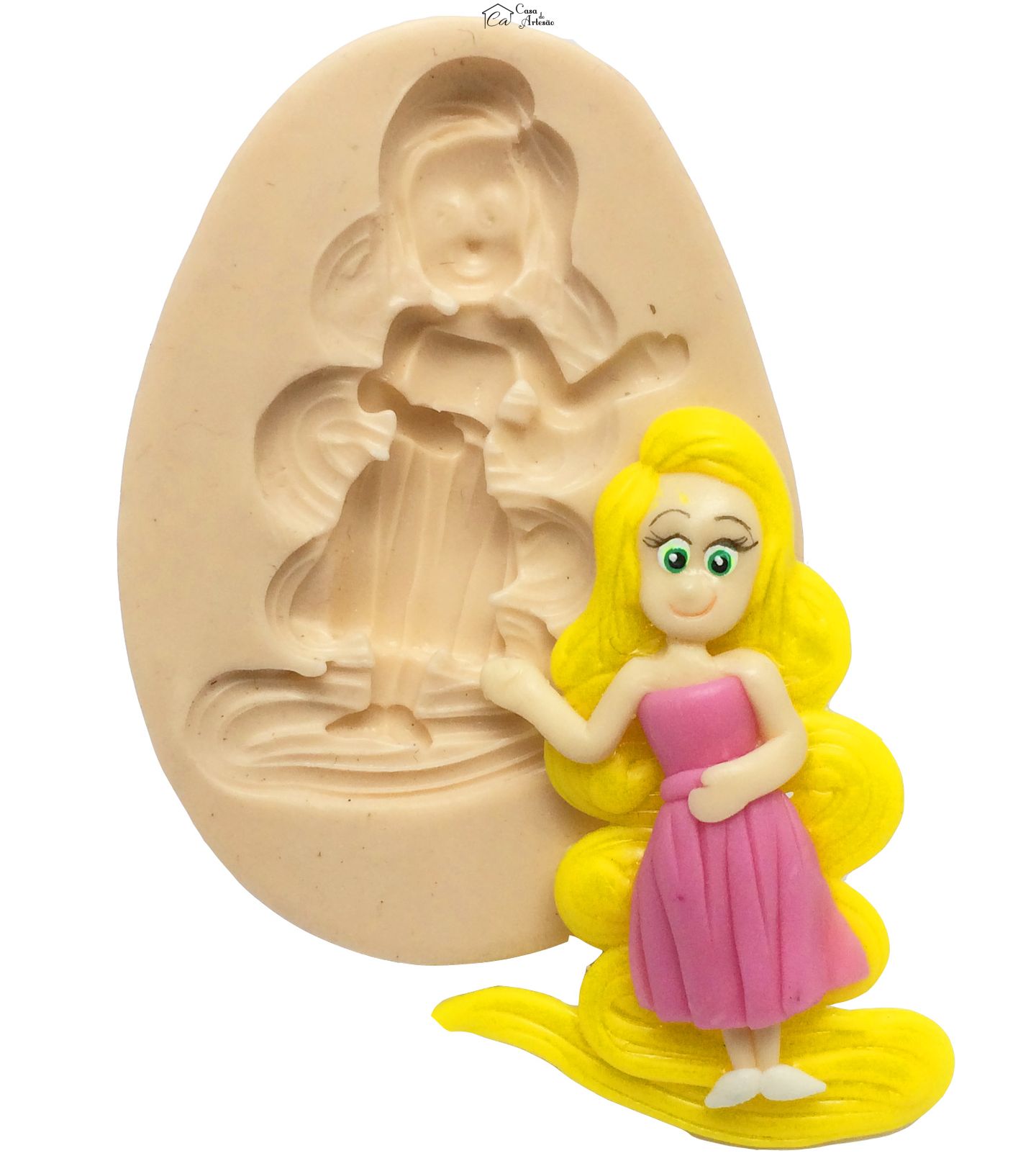 Molde de silicone - Rapunzel - Princesa Rapunzel - P176