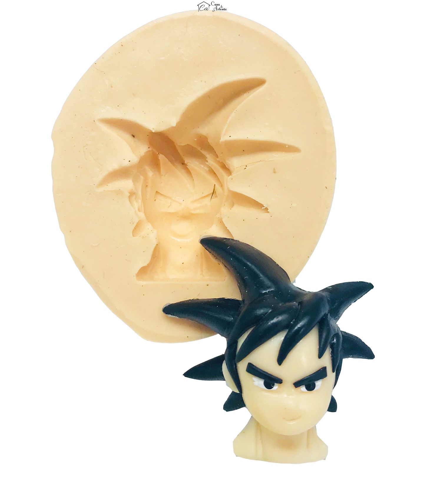 Molde de silicone - Dragon Ball - Rosto  Goku - Medio - P465