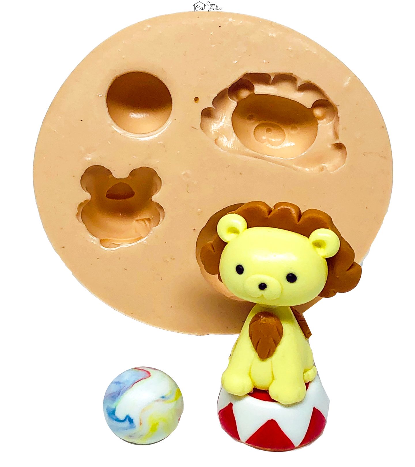 Molde de silicone - Circo - Leao - Medio - P663