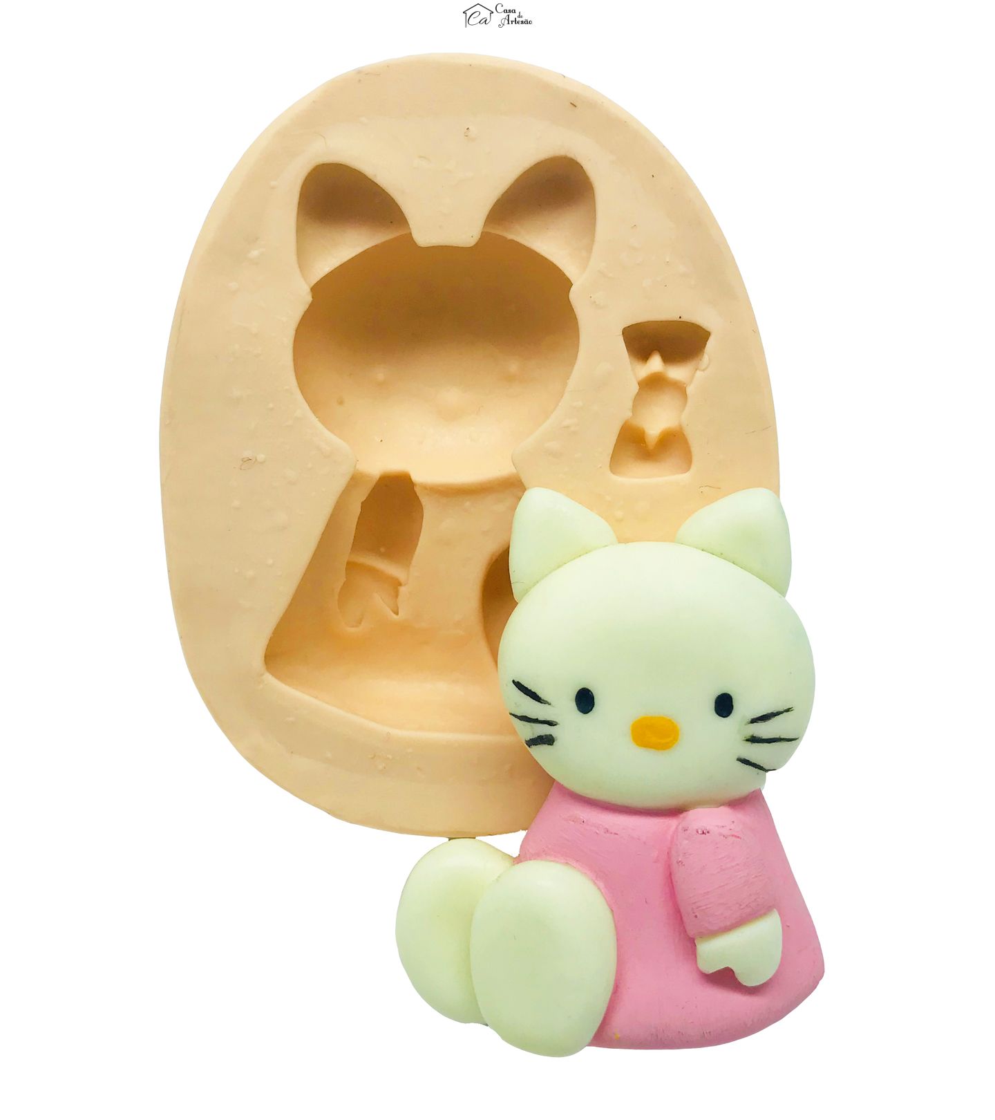 Molde de silicone - Hello Kitty Sentada II