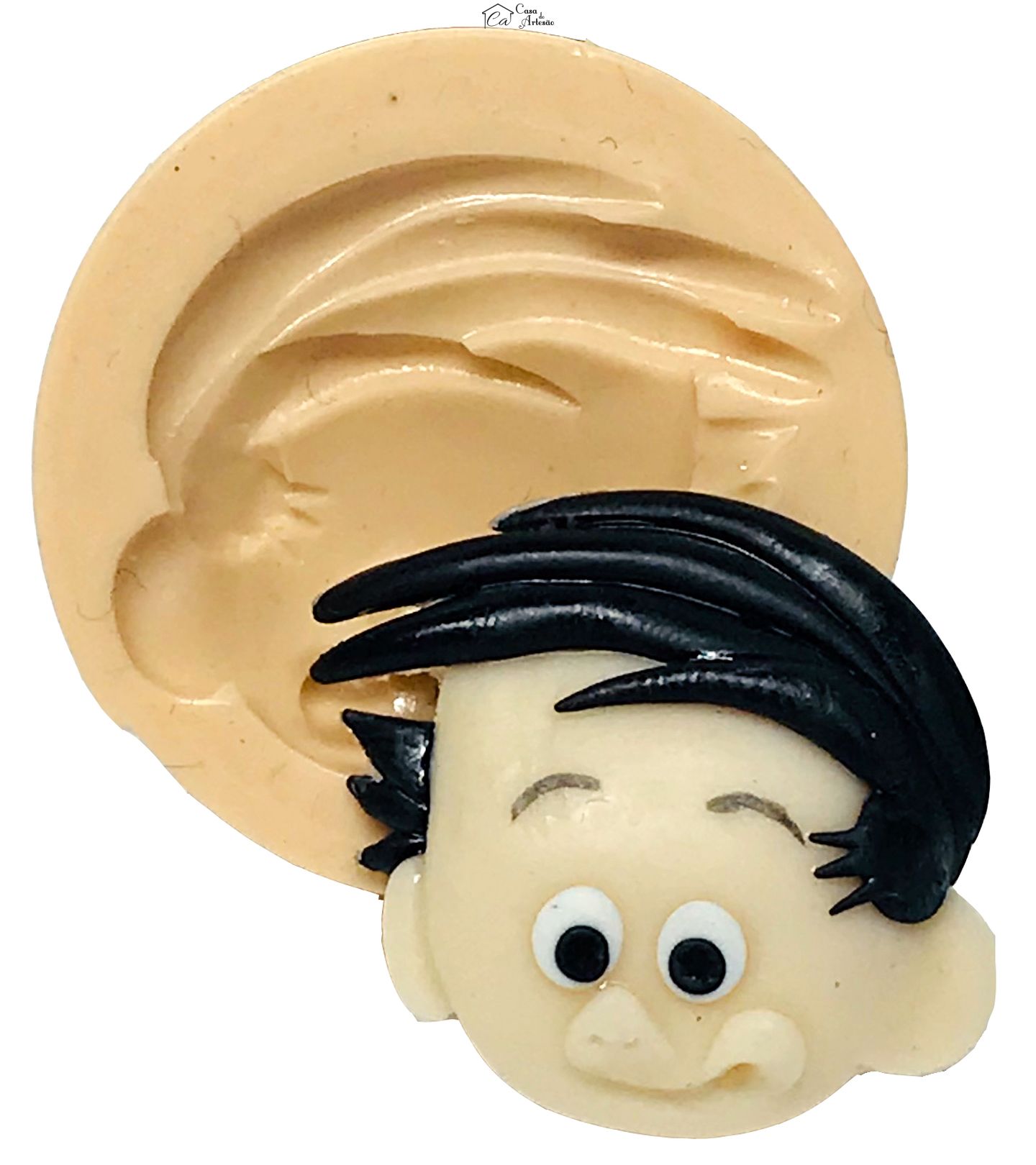 Molde de silicone - O Fantástico Mundo de Bobby - Rosto Bobby - Pequeno - P635