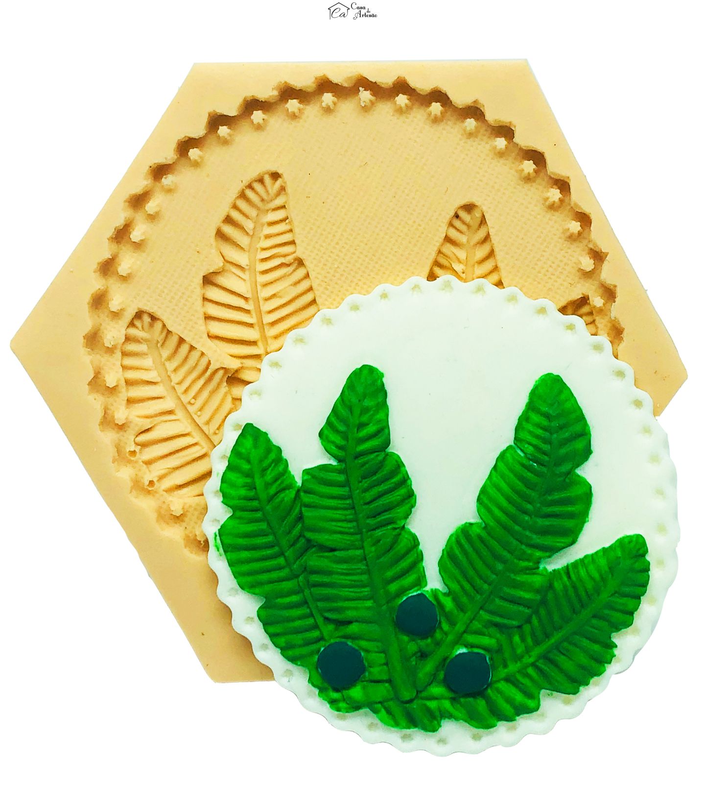 Molde de silicone - Folhagem - P825