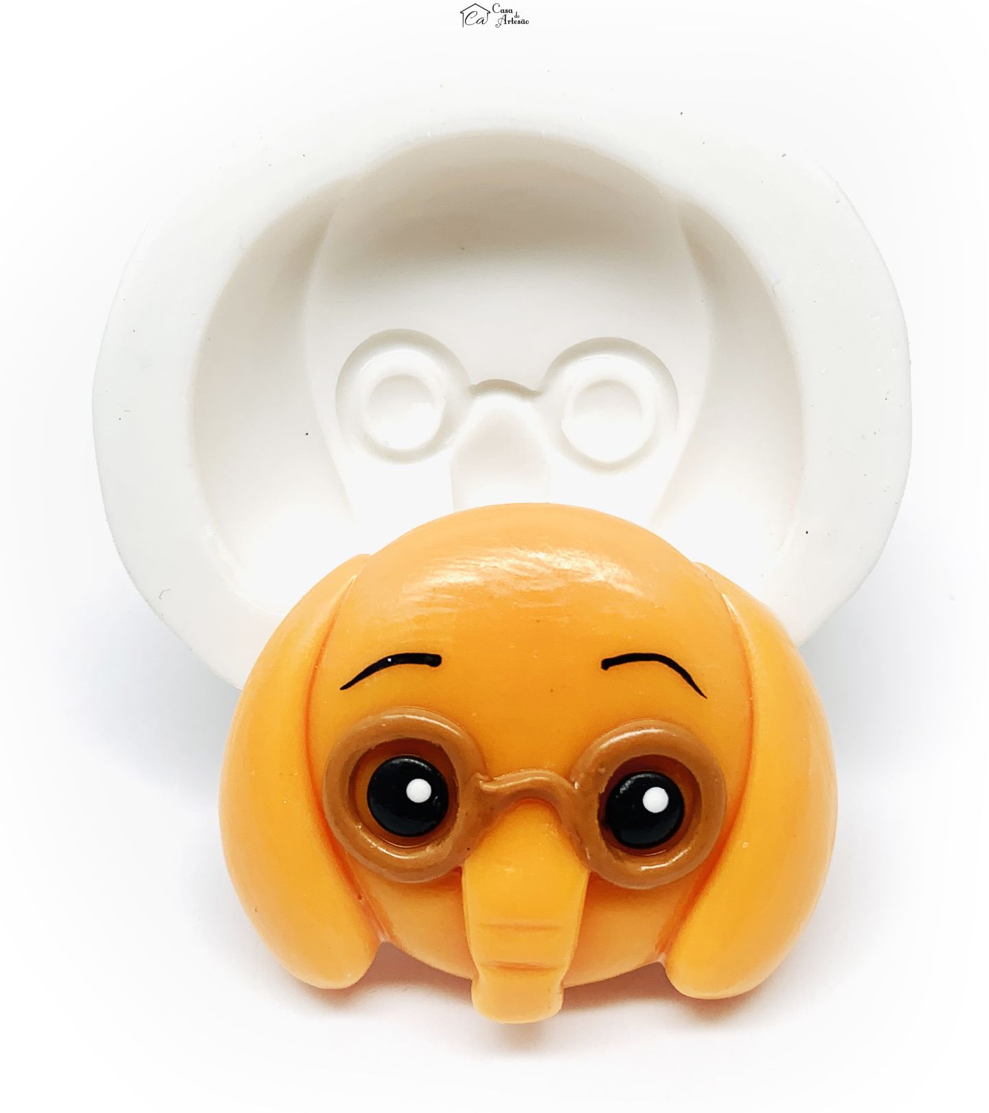 Molde de silicone - Palhaço Plim Plim - Rosto Nesho - Grande - P1221