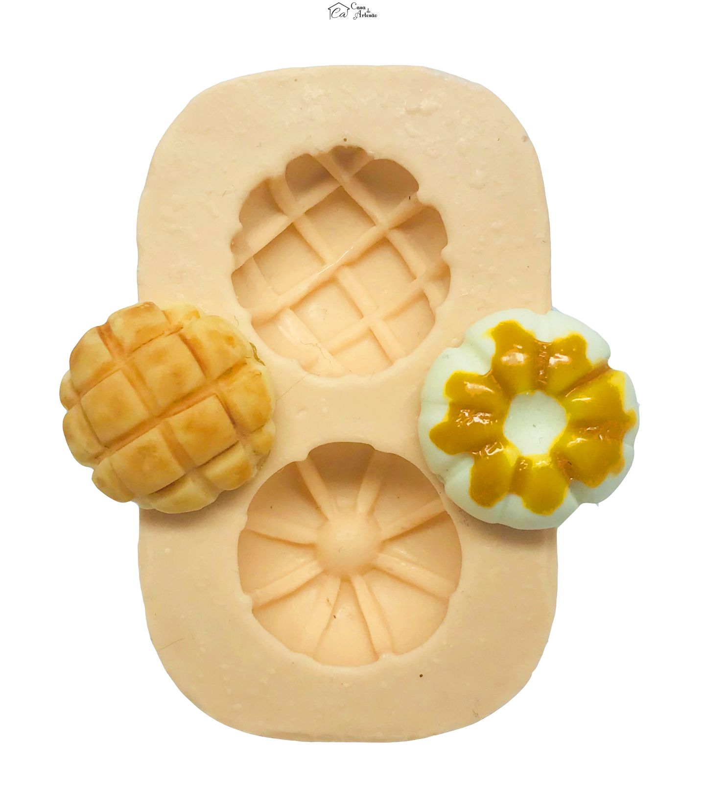 Molde de silicone - Pao e Pudim - P65