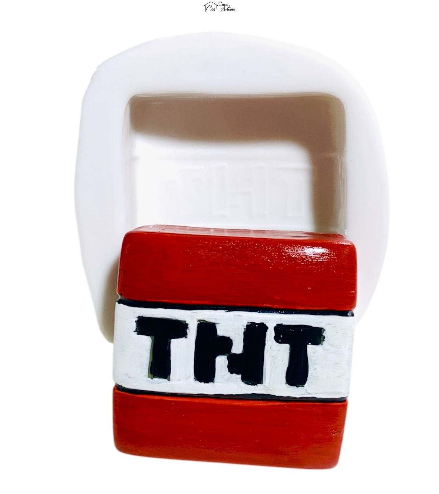 Molde de silicone - Minecraft - Bomba TNT - Grande  - P1255