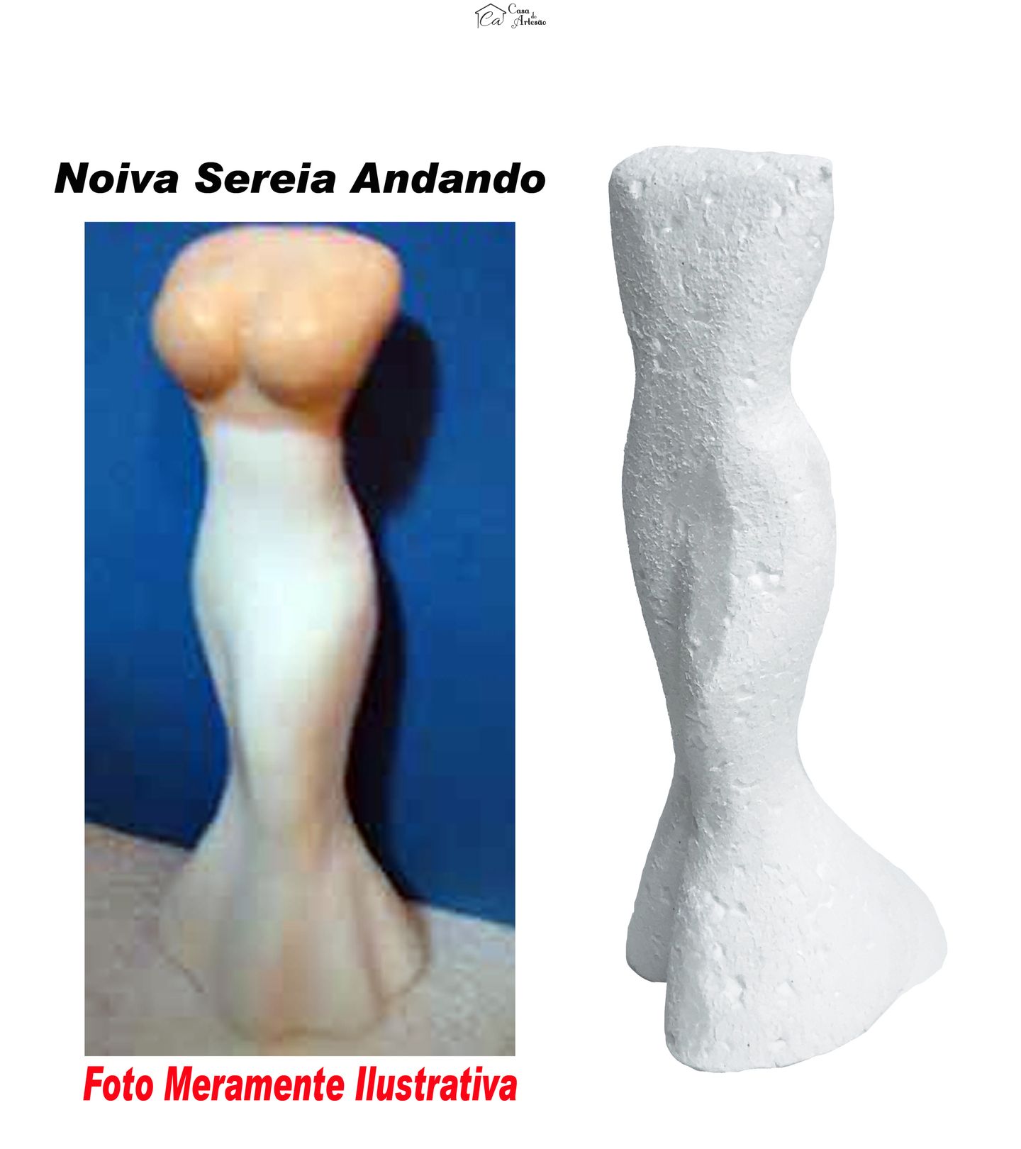 Isopor - M06 - Corpo Noiva Sereia Andando
