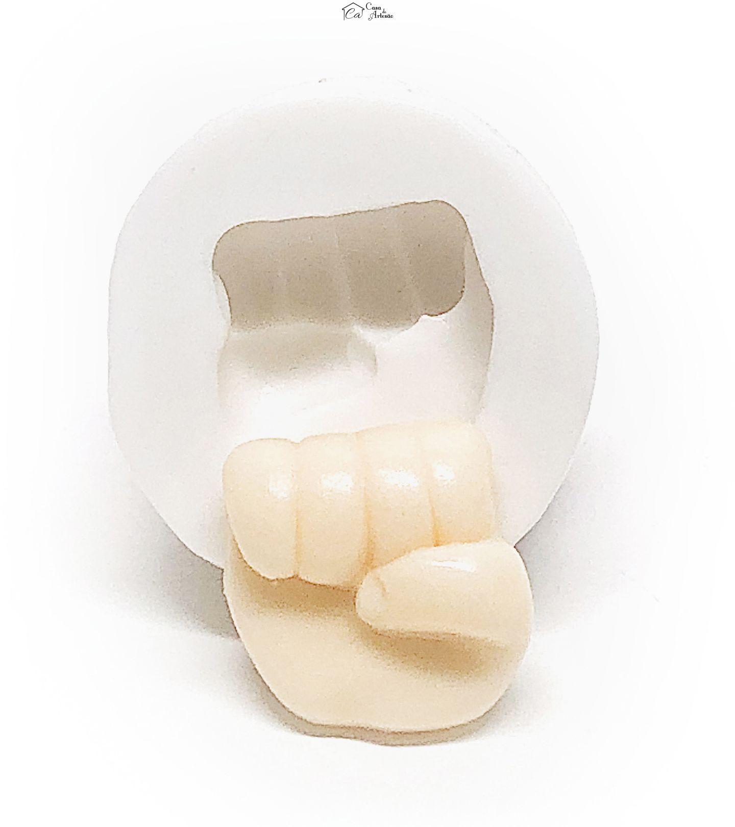 Molde de silicone - Alfabeto Libras - S - Pequeno - P1098