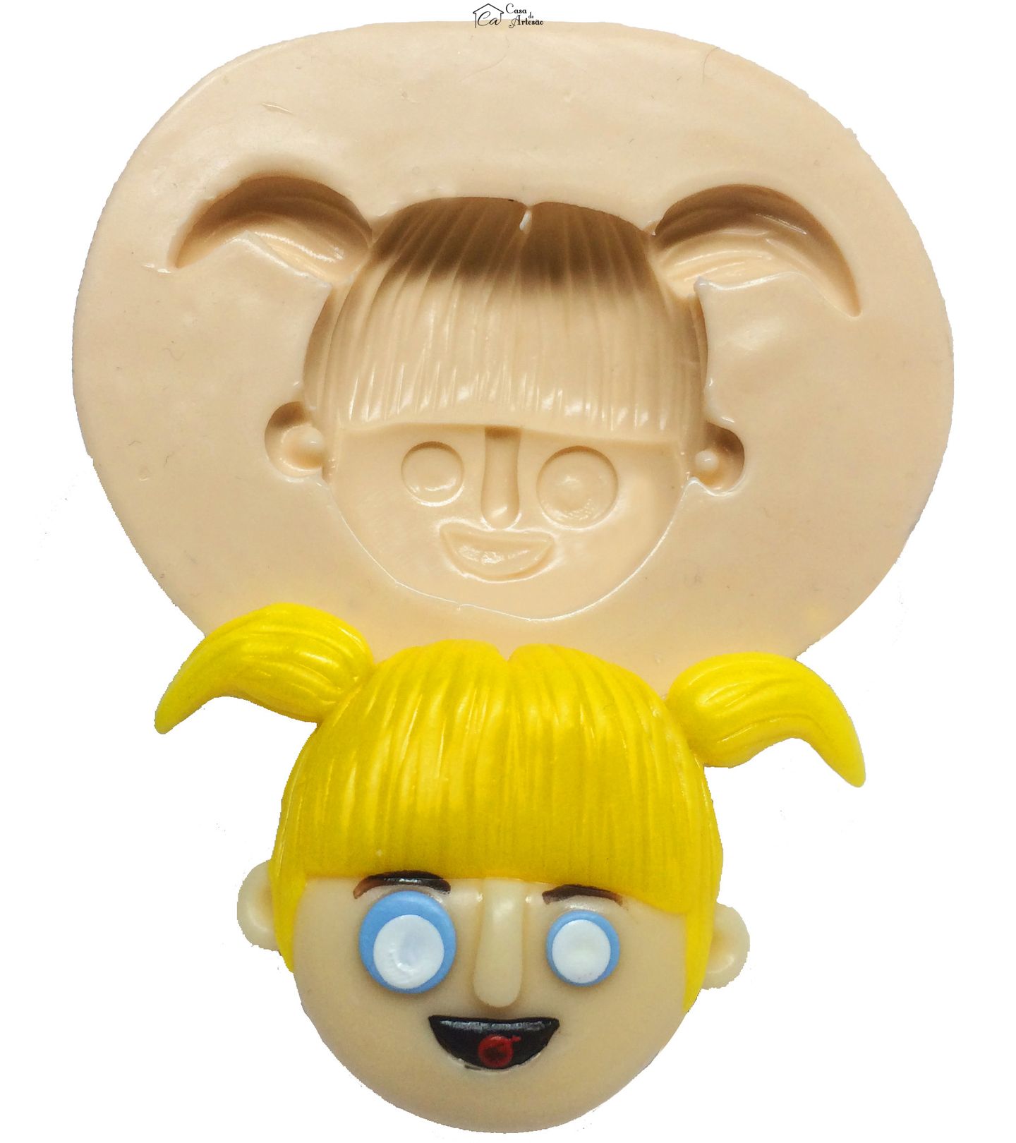 Molde de silicone - O Mundo de Bita - Rosto Lila Medio - P306