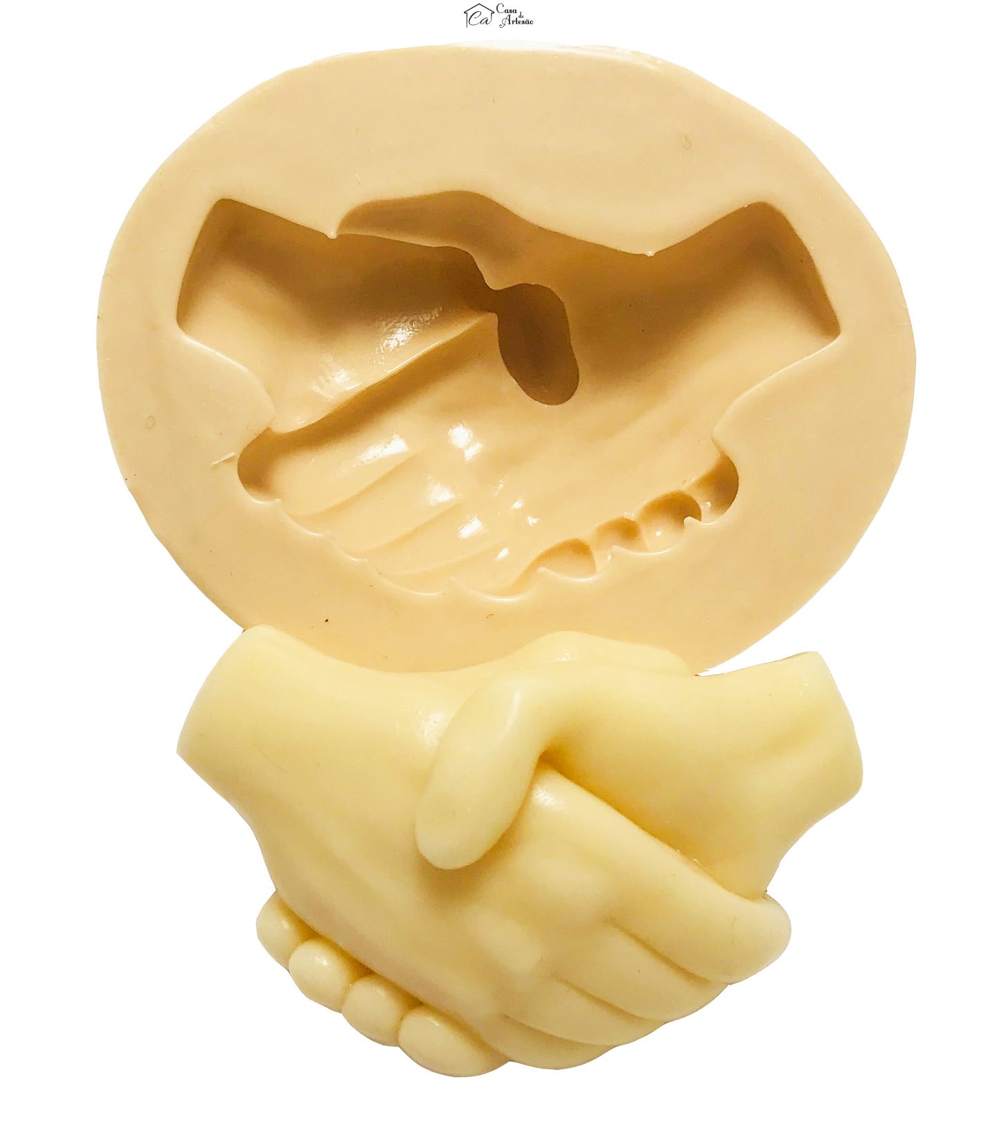 Molde de silicone - Maos - Cumprimento - Grande - P431