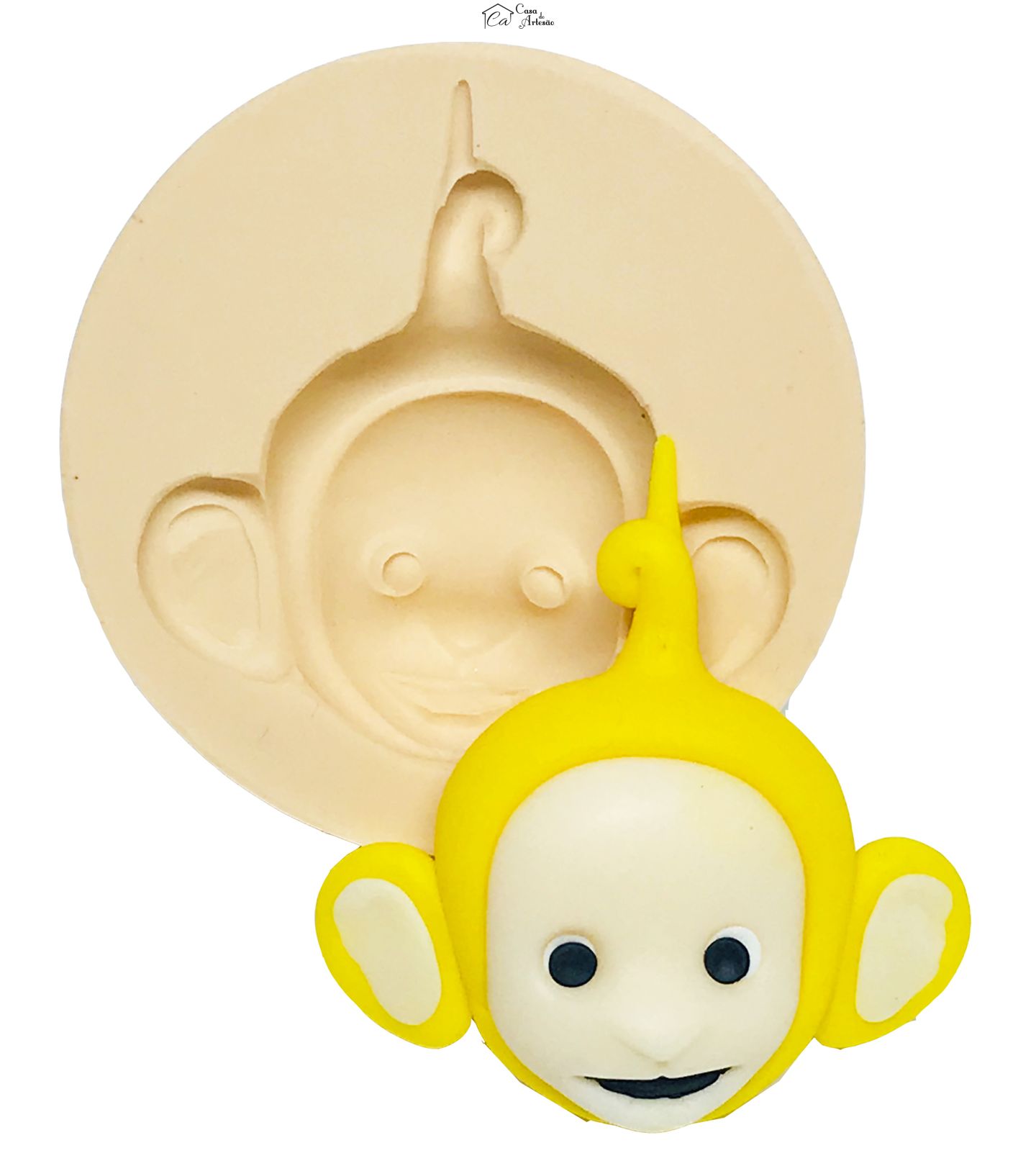 Molde de silicone - Teletubbies - Rosto Laa-Laa - Medio - P575