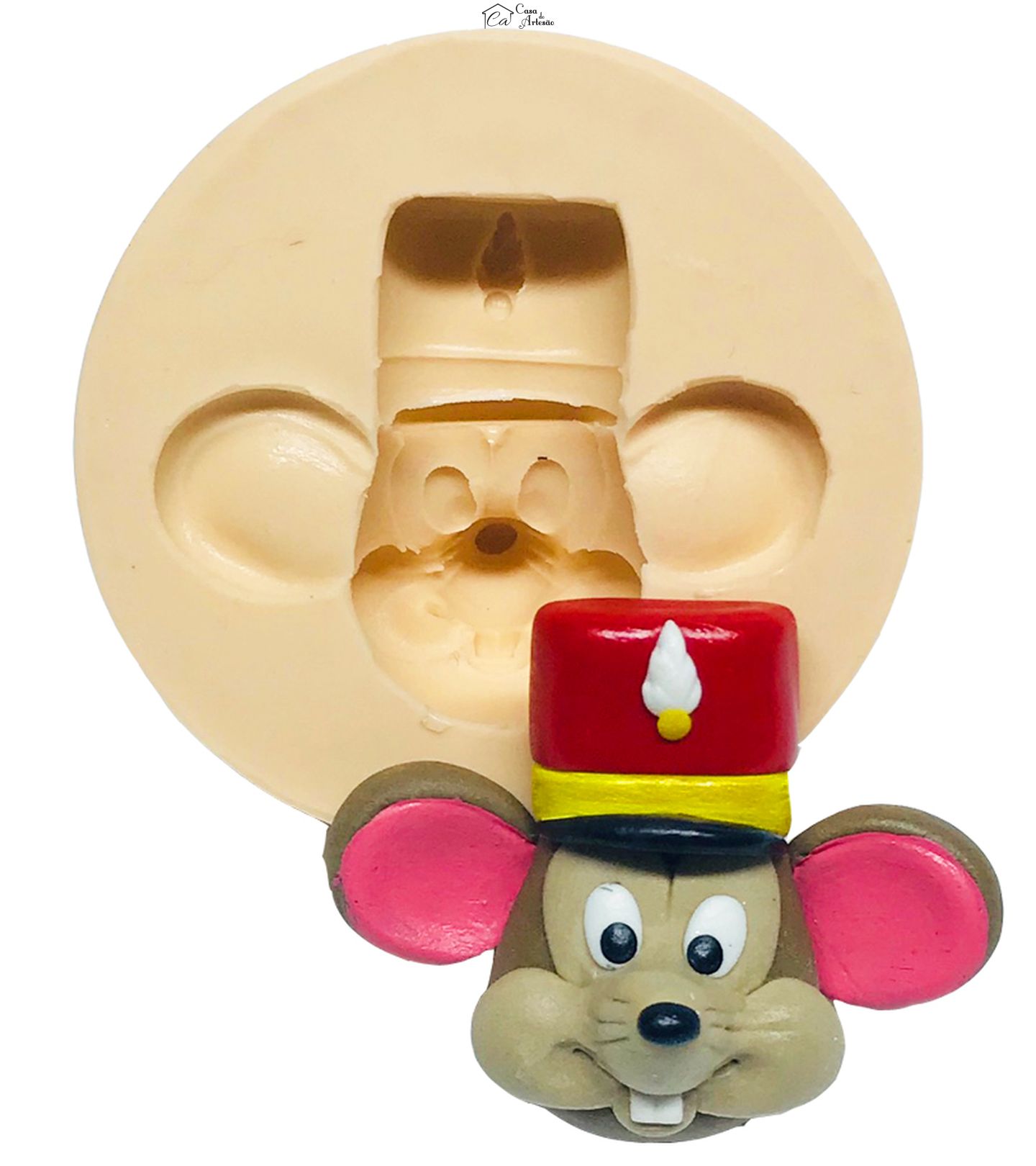 Molde de silicone - Dumbo - Rosto Timothy Mouse - Grande - P547