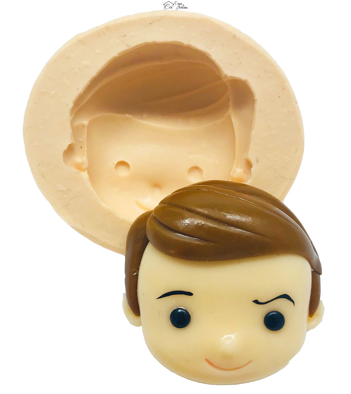 Molde de silicone - Os Vingadores - Fofinhos  - Rosto Gavião Arqueiro - Grande - P493