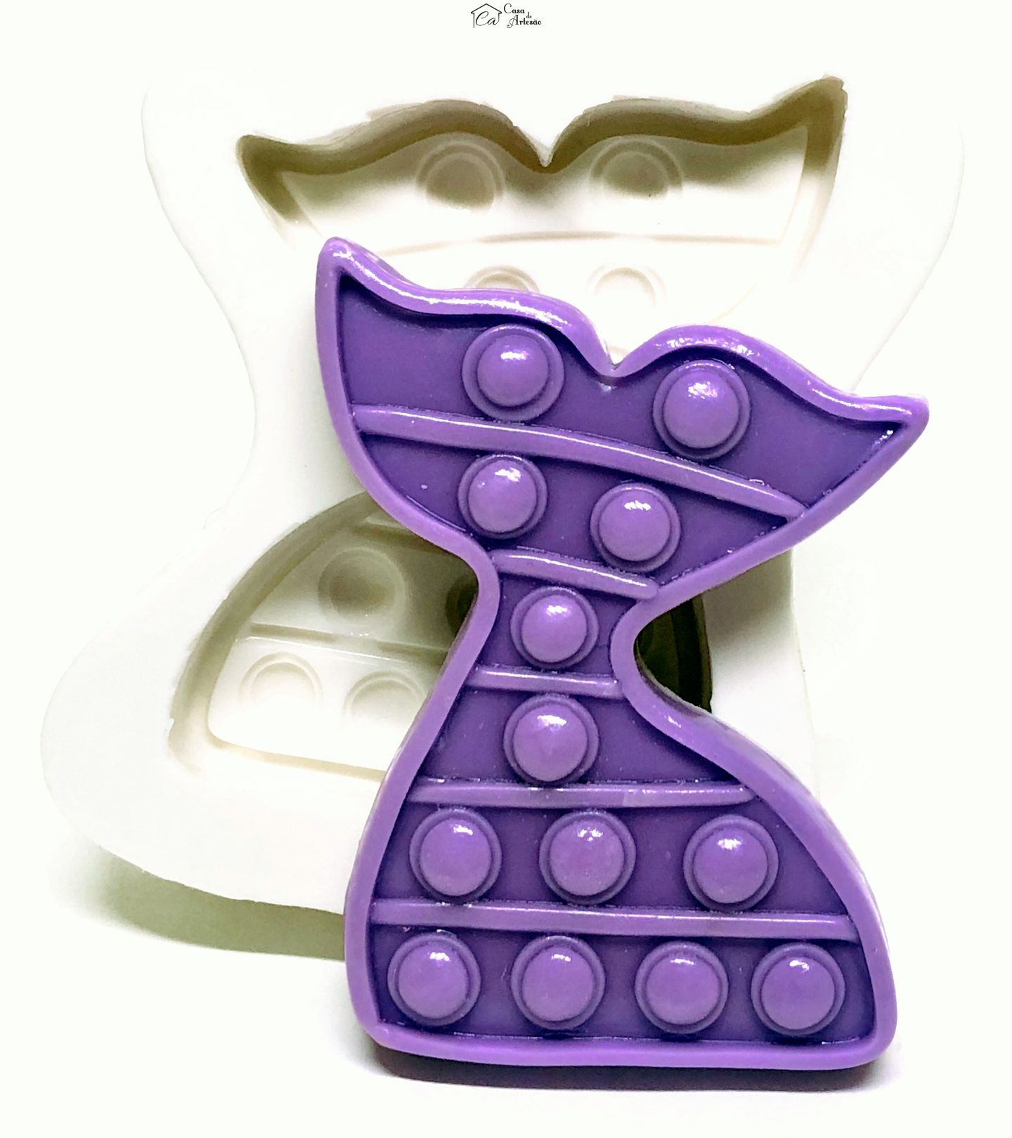 Molde de silicone - Fidget - Cauda Sereia - Grande - P1093