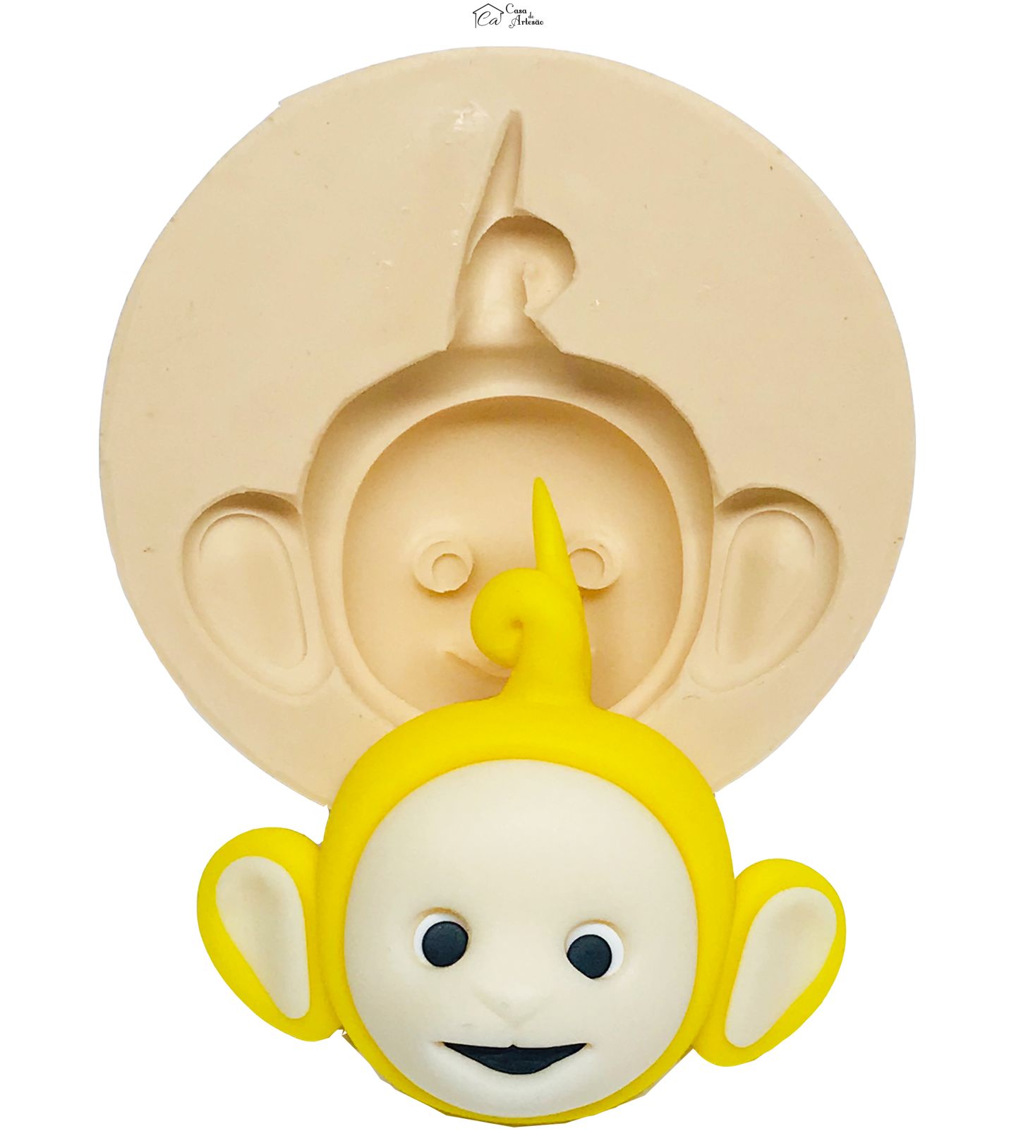 Molde de silicone - Teletubbies - Rosto Laa-Laa - Grande - P578