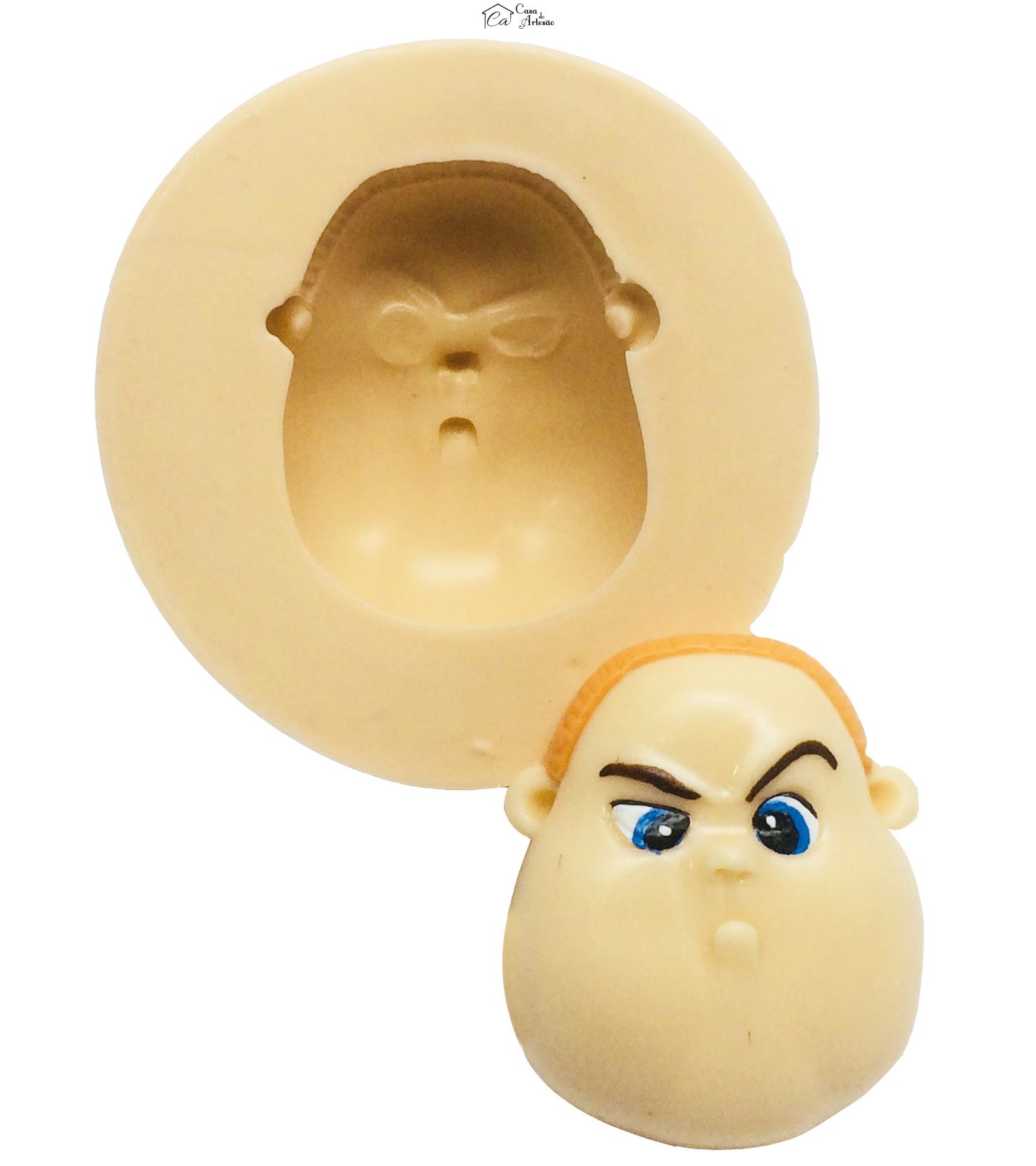 Molde de silicone - Poderoso Chefinho - Rosto Jimbo - Medio - P363