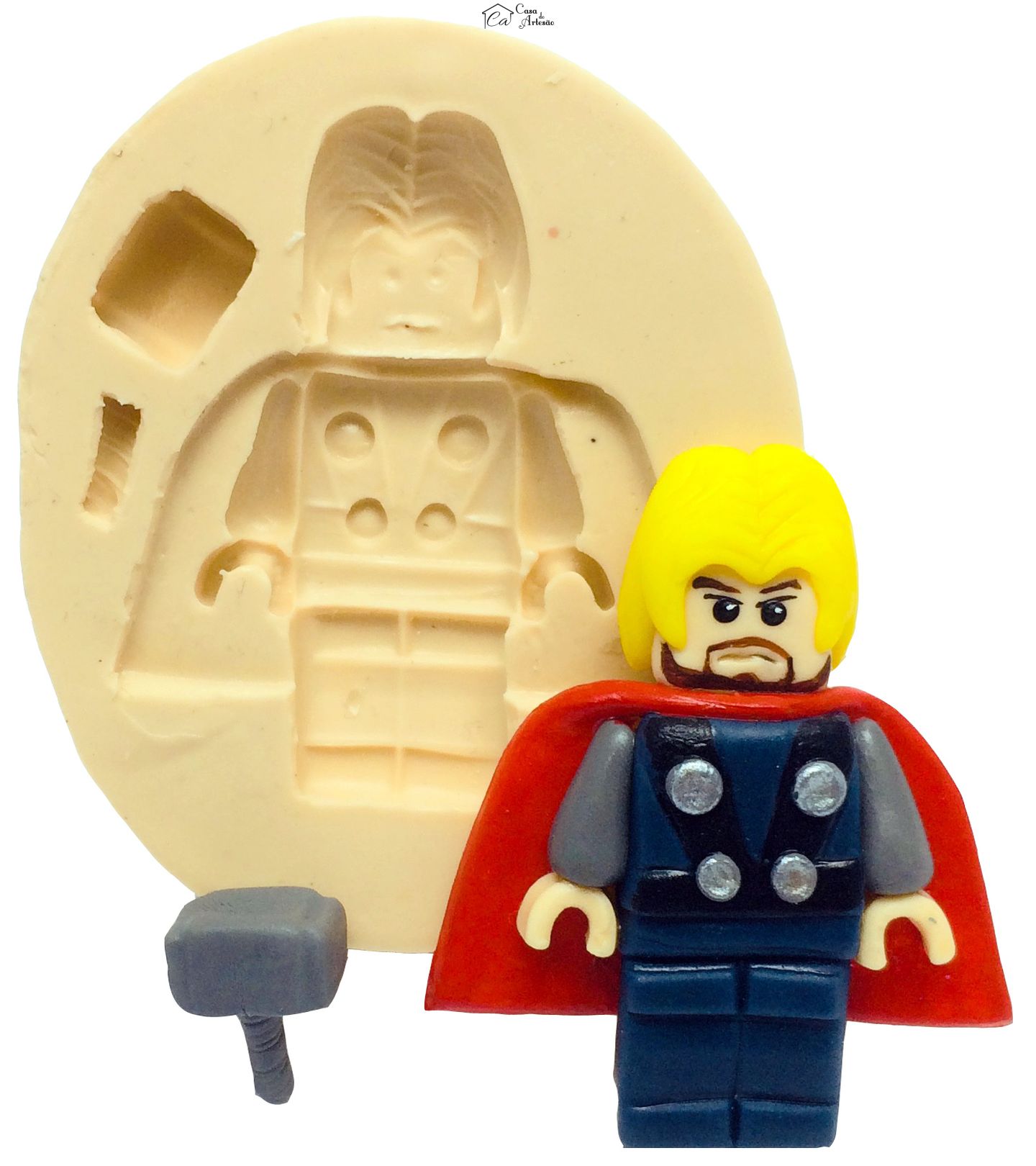 Molde de silicone - Lego Avengers - Thor