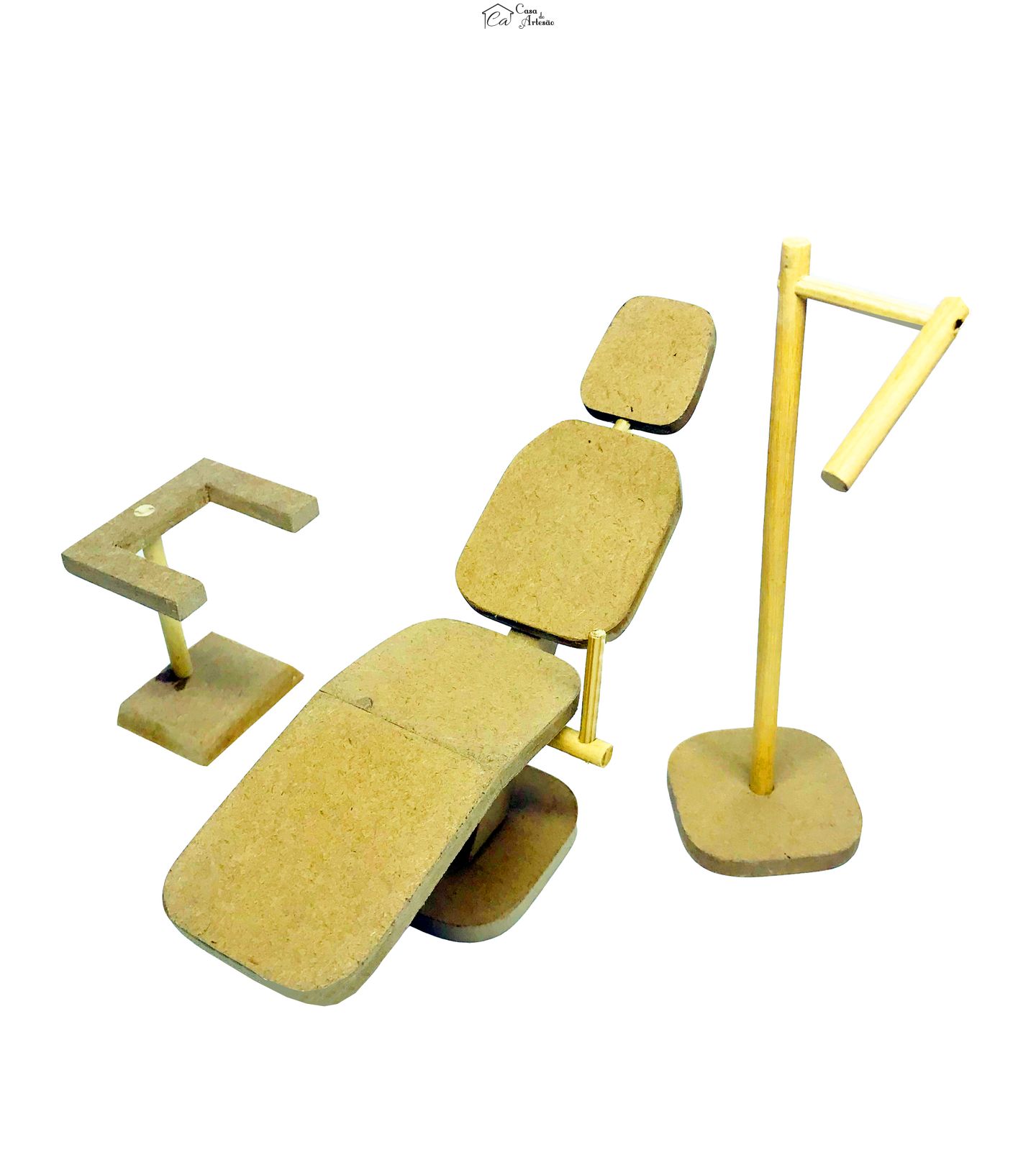 Madeira - Consultorio Dentario - 3 pç