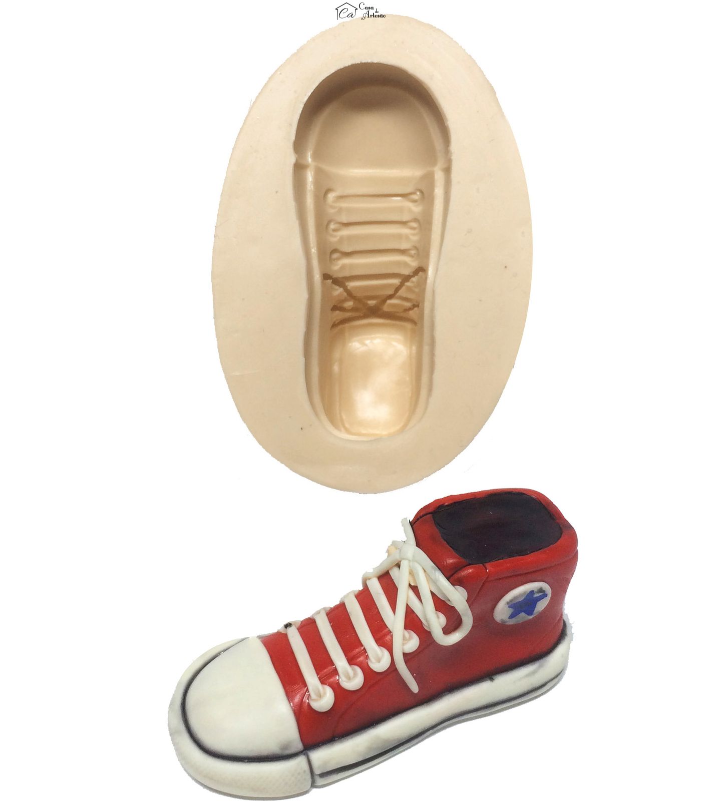 Molde de silicone - Tenis All Star - Grande
